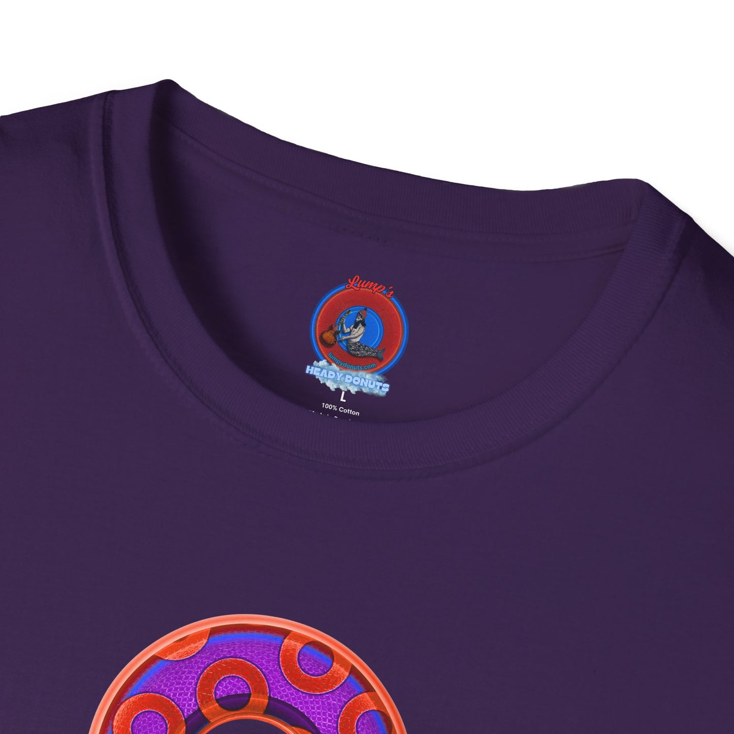 Plain Donuts/Unisex Soft-Style - "Plain Rustic Paradoxical Donuts" - purple/red donuts