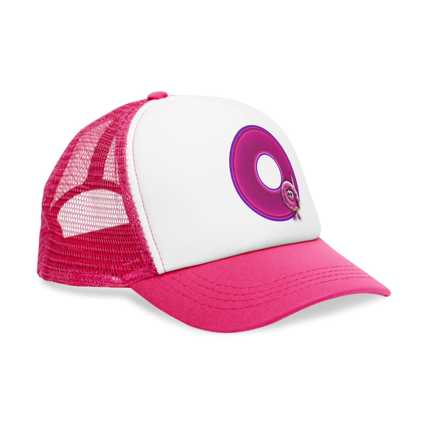 Lumpy Trucker Hat - "My Phriend the Donut" - variant 3 - magenta/purple