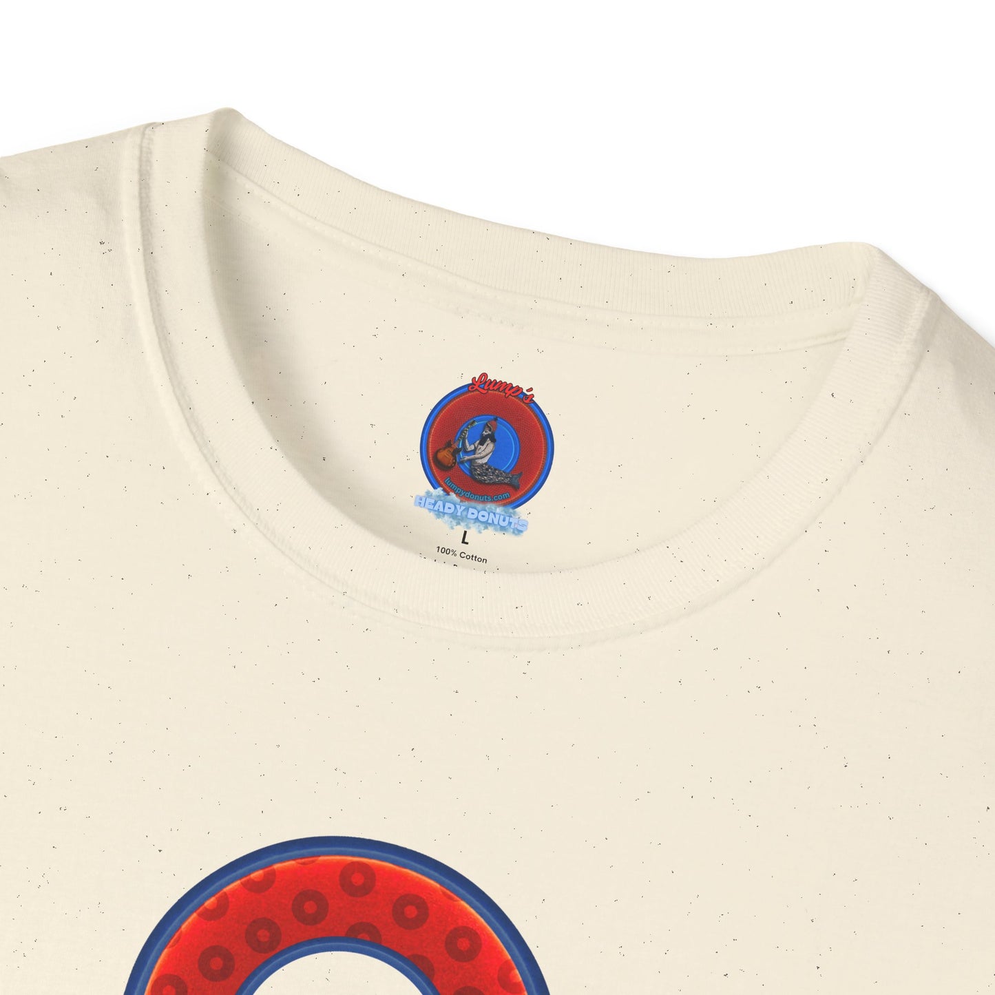 Plain Donuts/Unisex Soft-Style - "Plain Wide Mouthed Paradoxical Donuts" - red/dark blue donuts
