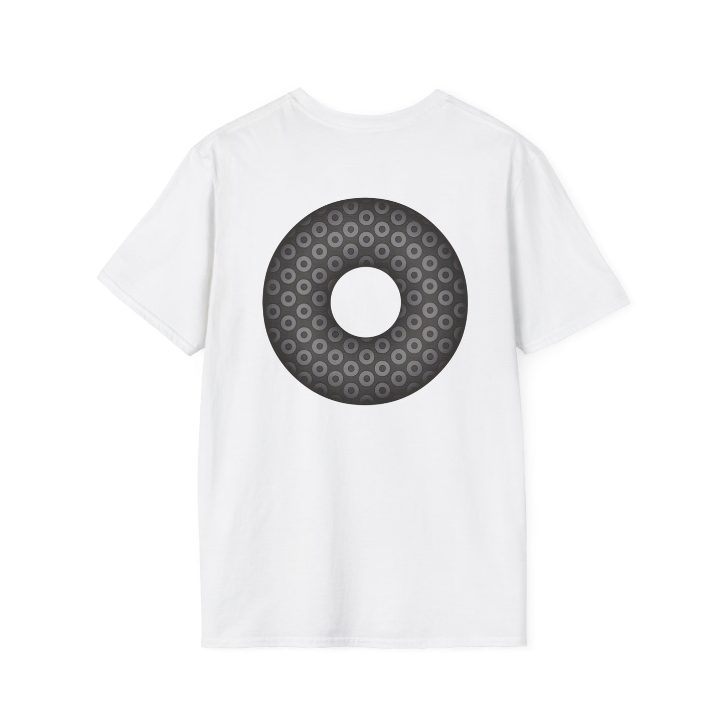 Plain Donuts/Unisex Soft-Style - "Plain Paradoxical Grided Donuts" - gray/dark gray donuts