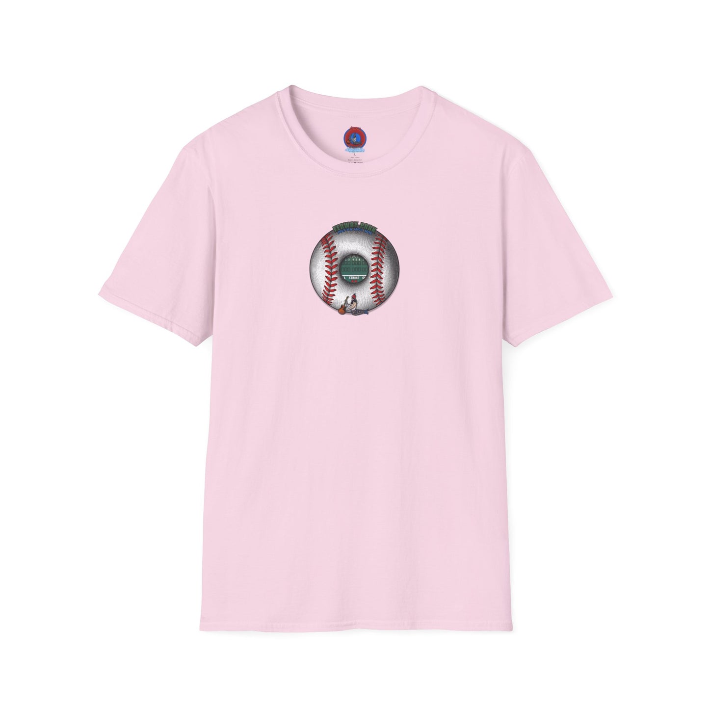 Classic Donut Tee - Unisex Soft-Style - "Phenway Ballpark Donuts" - white/red major league donut - variant 6