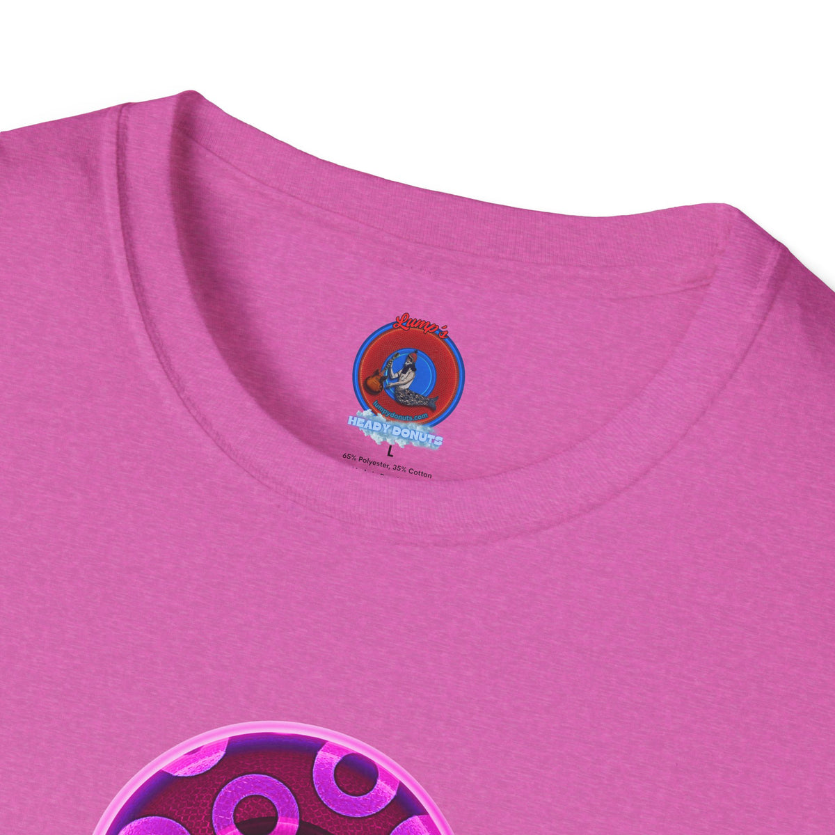 Classic Donut Tee - Unisex Soft-Style - "It's Ice Cream Popsicles - YEMSG Donut" - purple/magenta paradox donut - variant 1