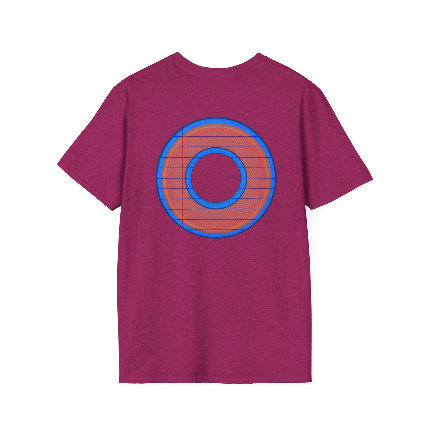 Classic Donut Tee - Unisex Soft-Style - "That's 1 Tasty Donut" - series 1.0  - variant 3 - red donut w/donut hole
