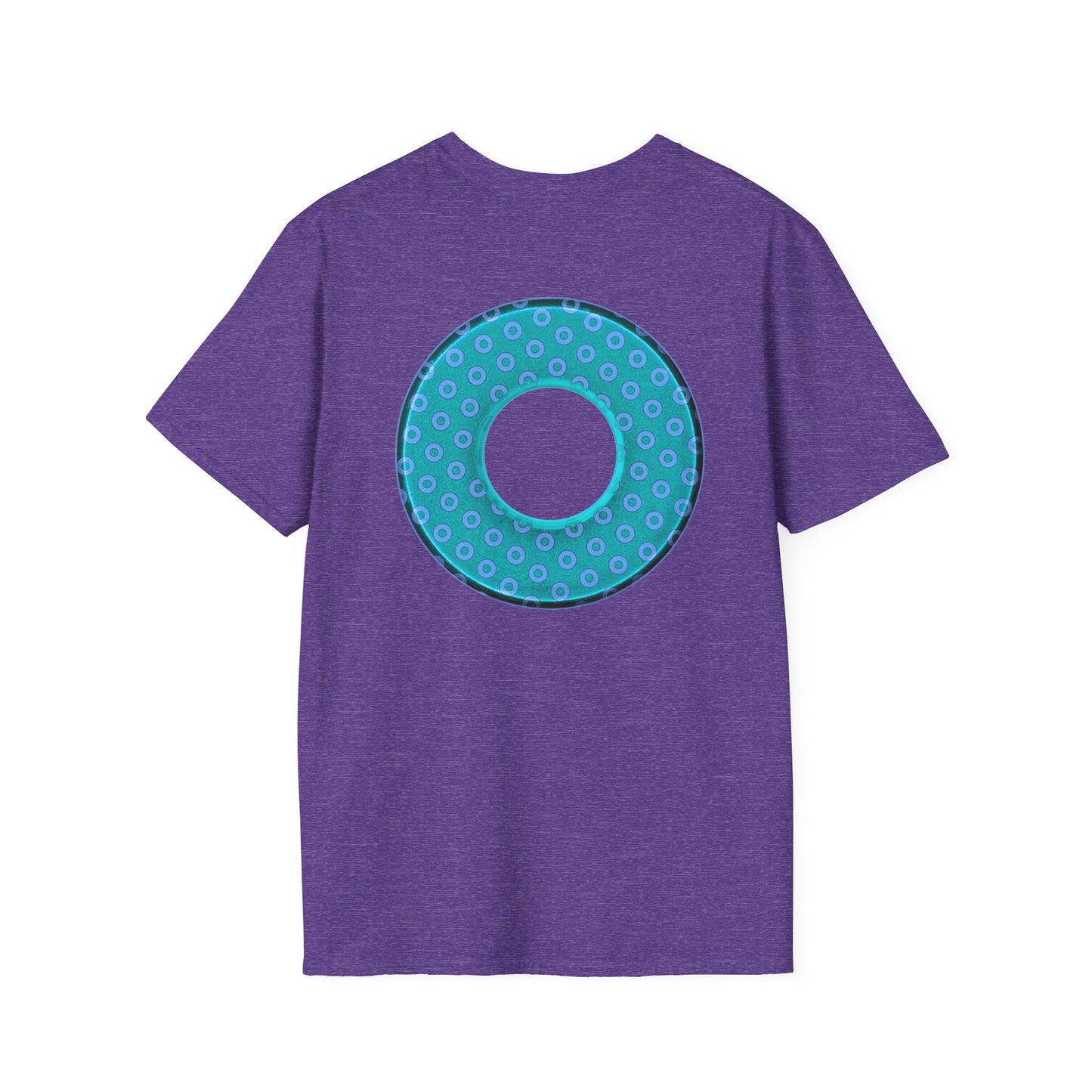 Plain Donuts/Unisex Soft-Style - "Plain Electric Paradoxical Donuts" - light teal/purple donuts