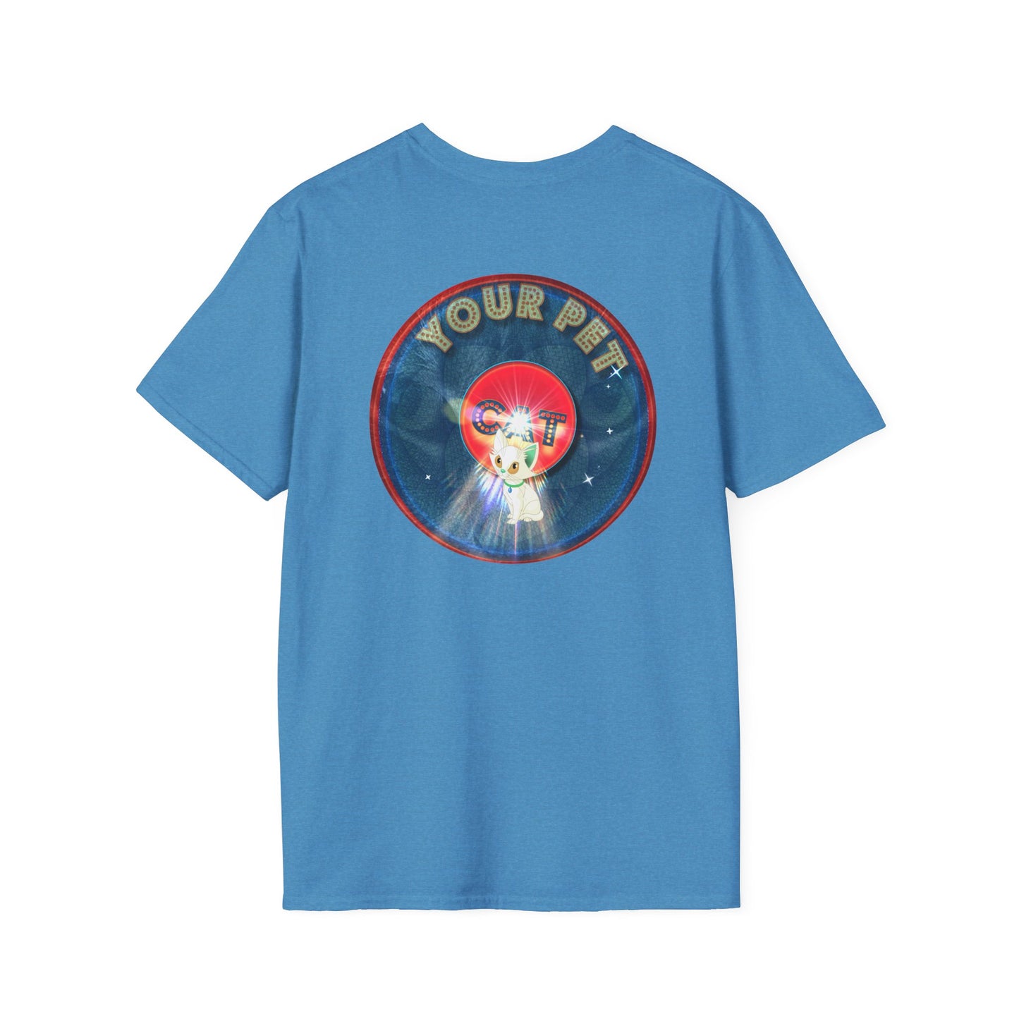 Classic Donut Tee - Unisex Soft-Style - "Your Pet Cat's Phavorite Tee" - series 1.0  - blue donut