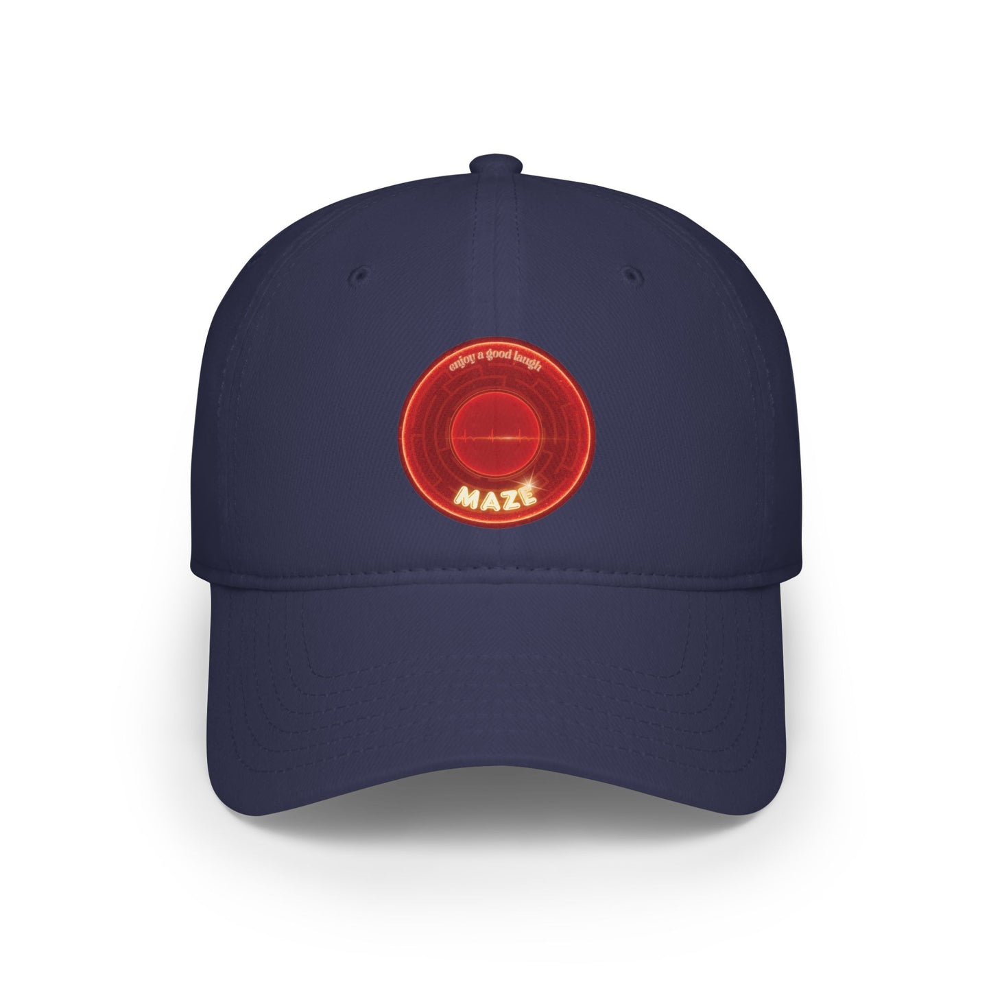 Lumpy Donut Baseball Cap - "The Amazing Donut Cap" - variant 1 - vivid red donut w/