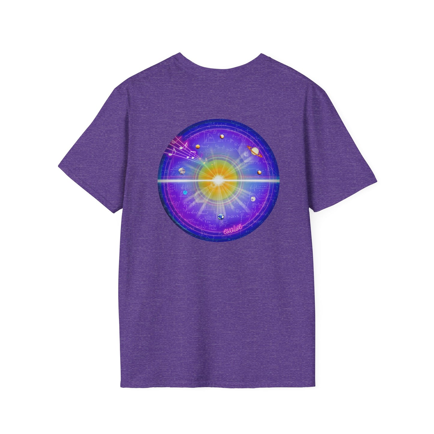 Classic Donut Tee - Unisex Soft-Style - "The Quite Profound Donut" - series 1.0  - blue/purple/magenta donut