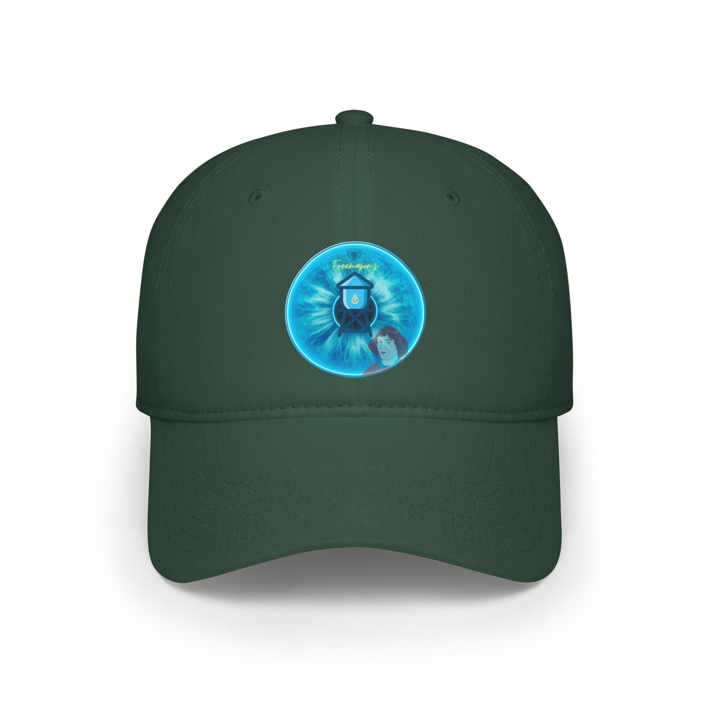 Lumpy Donut Baseball Cap - "The Peering Donut Cap of Opacity" - variant 3 - light blue idonut w/