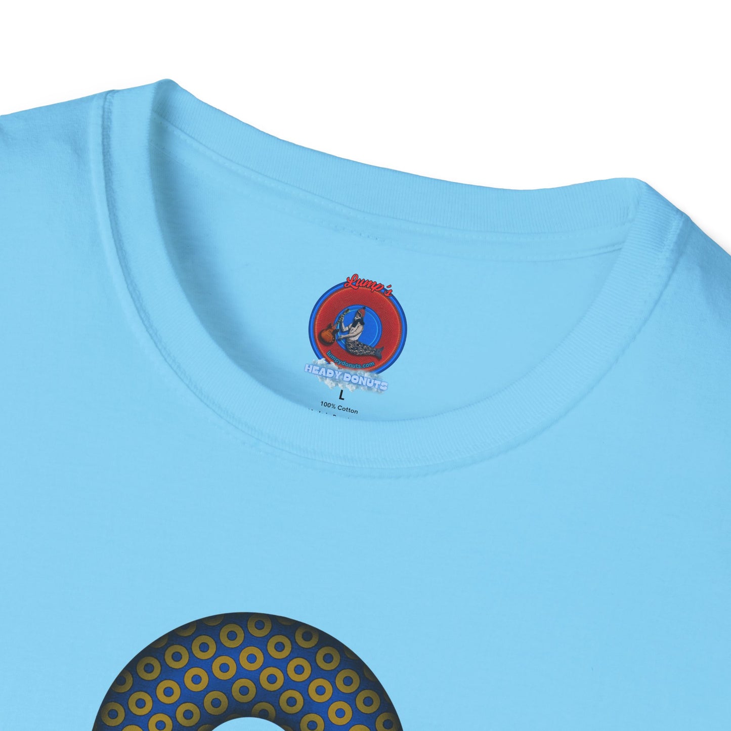 Plain Donuts/Unisex Soft-Style - "Plain Paradoxical Grided Donuts" - bronze/dark blue donuts