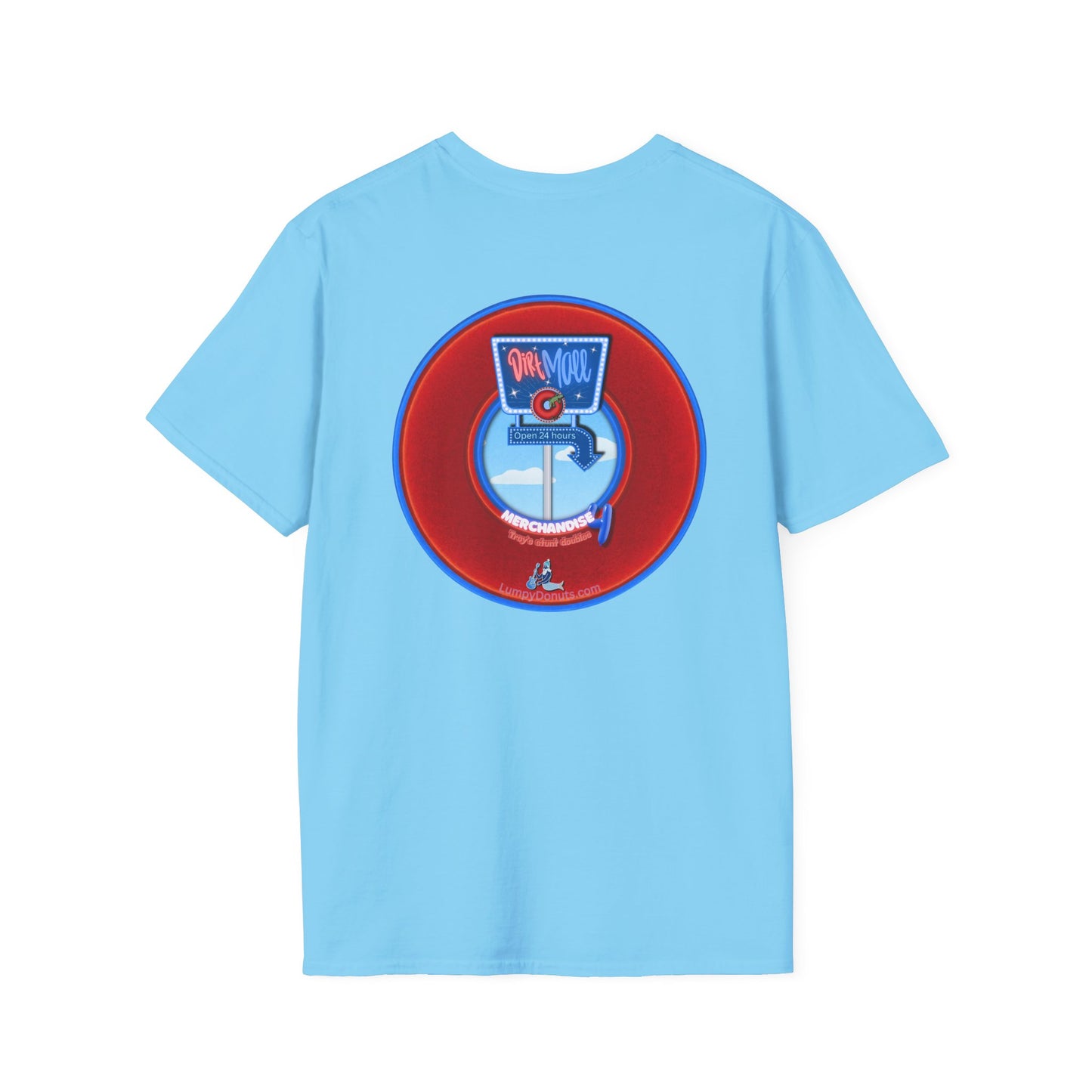 Classic Donut Tee - Unisex Soft-Style - "3rd Nipple Donut Tee" - vivid red dirt mall donut