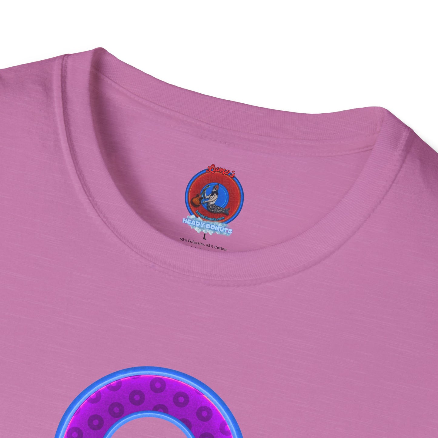 Plain Donuts/Unisex Soft-Style - "Plain Wide Mouthed Paradoxical Donuts" - purple/light royal blue donuts