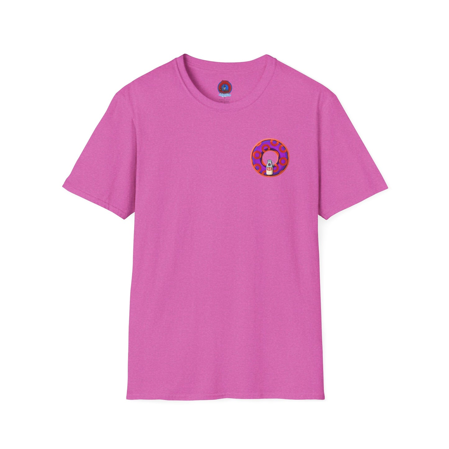 Classic Donut Tee - Unisex Soft-Style - "Wooked Cream - YEMSG Donut " -purple/red rustic paradox donut - variant 6