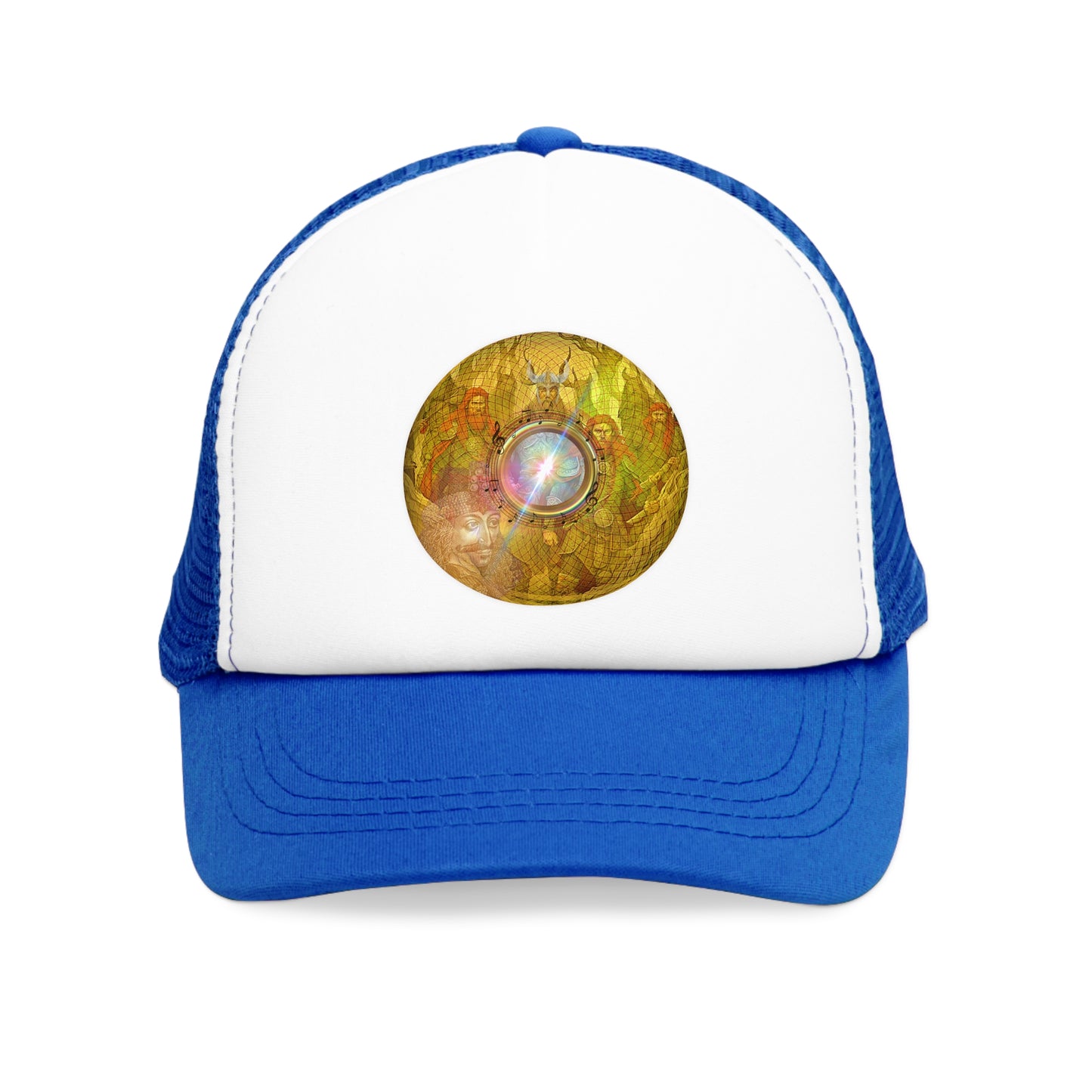 Lumpy Trucker Hat - "Diego's Band of Viking Warriors" - gold donut