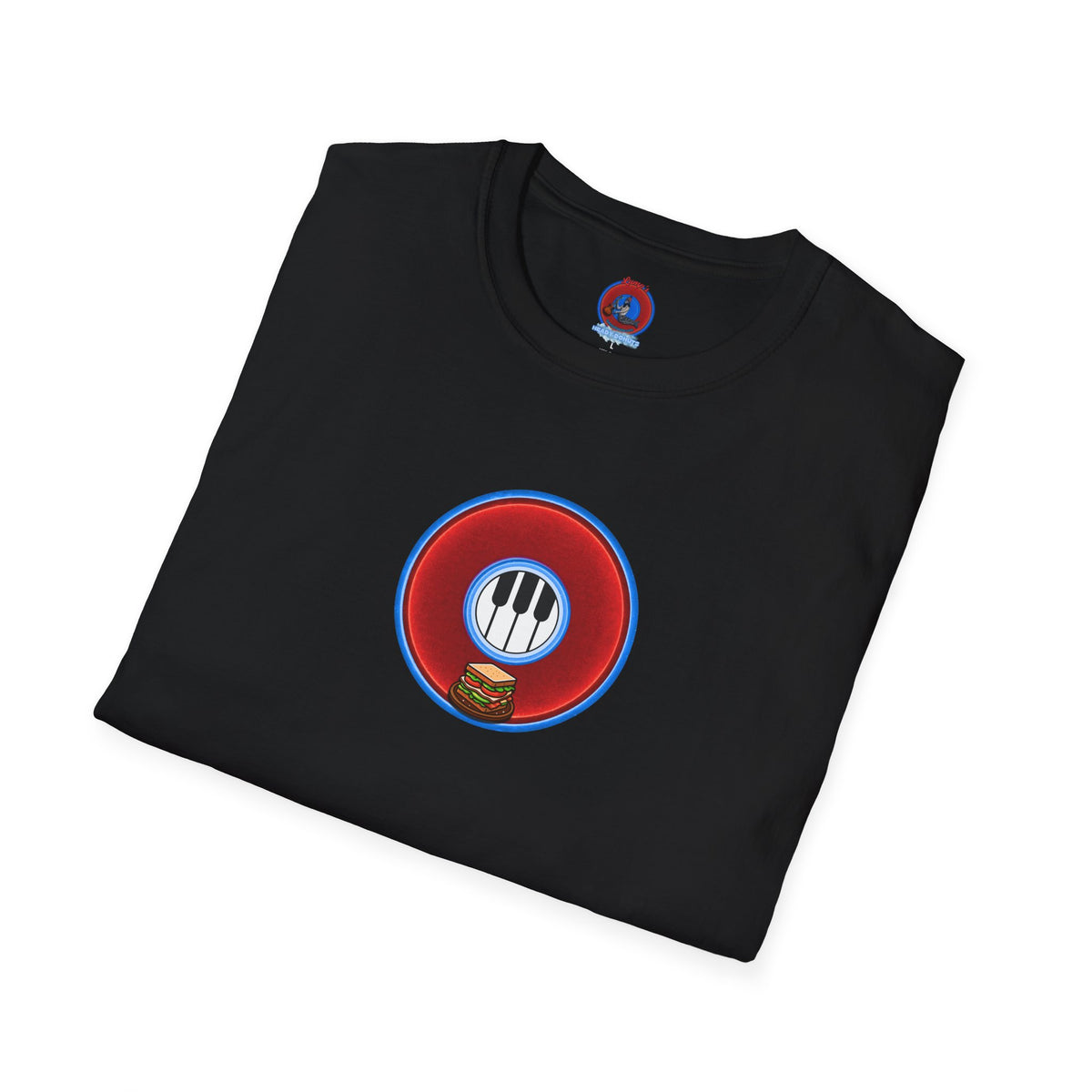 Classic Donut Tee - Unisex Soft-Style - "Rage Side Donut" - vivid red donut - variant 2