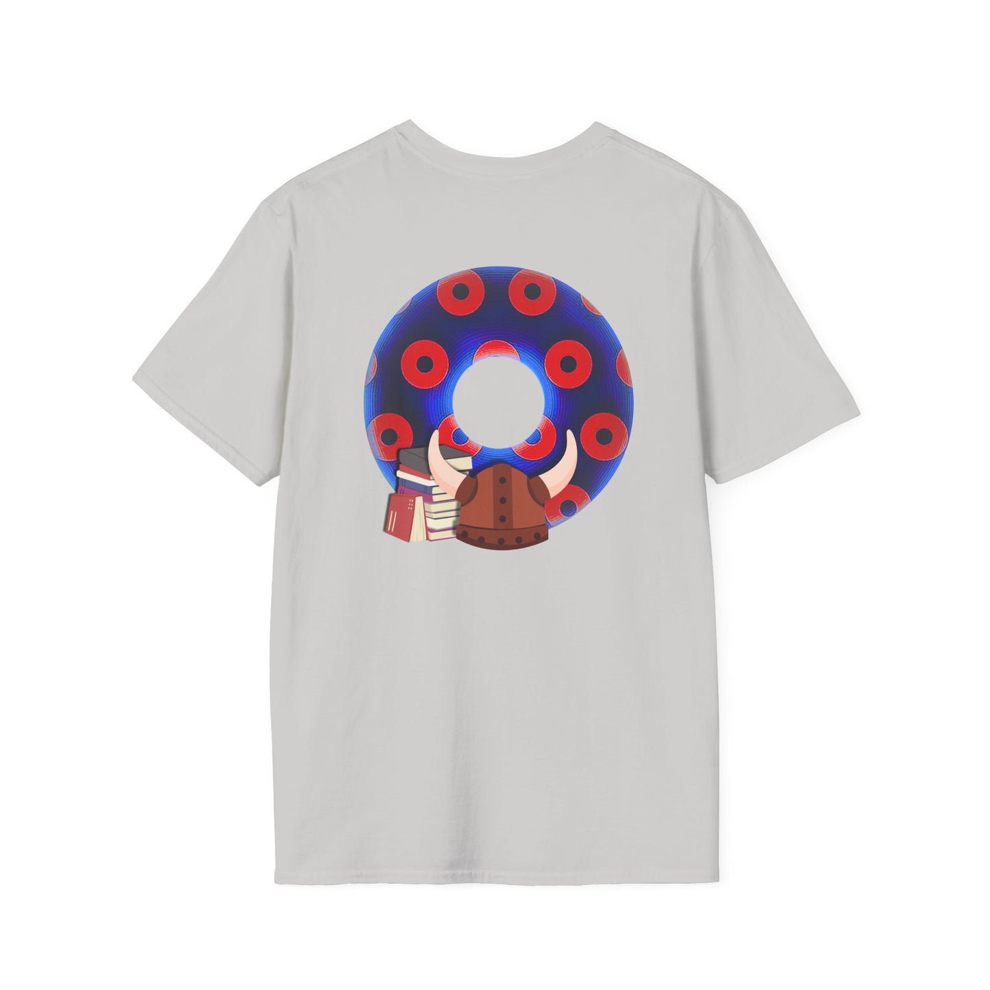 Classic Donut Tee - Unisex Soft-Style - "El Fuego Donut" - paradoxical blue/red donut