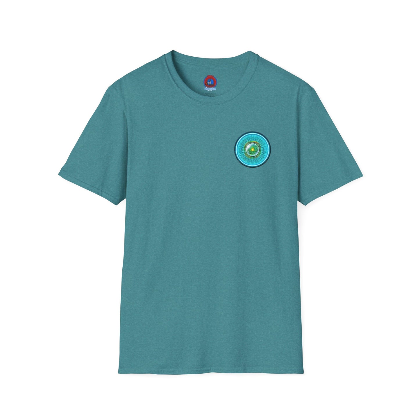 Classic Donut Tee - Unisex Soft-Style - "Donut of Life Tee" - vivid turquoise tube donut - variant 1