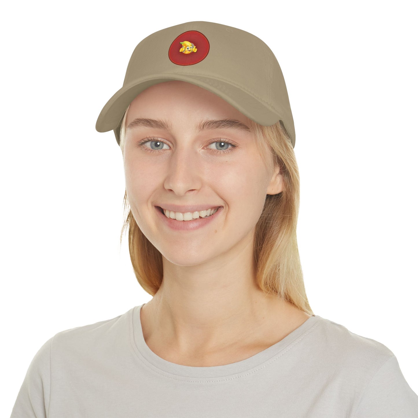 Lumpy Donut Baseball Cap - "This Donut Hat is Bananas" - variant 6 - vivid red donut w/