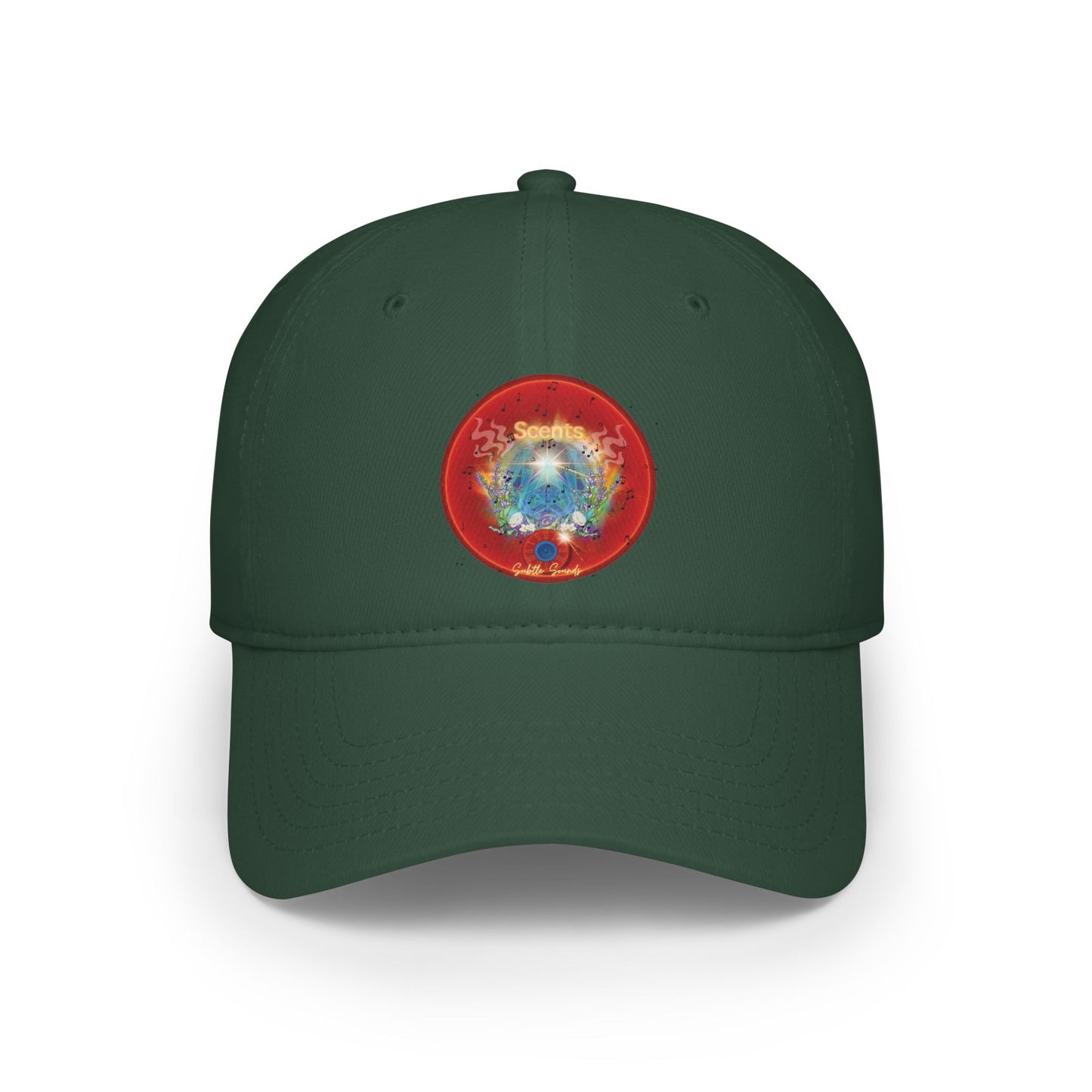 Lumpy Donut Baseball Cap - "The Scented & Subtly Delicious Donut Cap" - vivid red donut w/