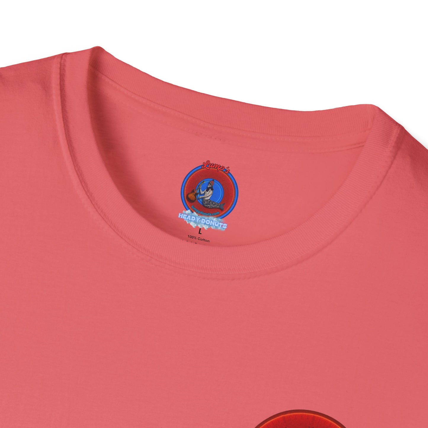 Classic Donut Tee - Unisex Soft-Style - "The Donut that Flows in every Direction" - series 1.0 - variant 2 - red donut