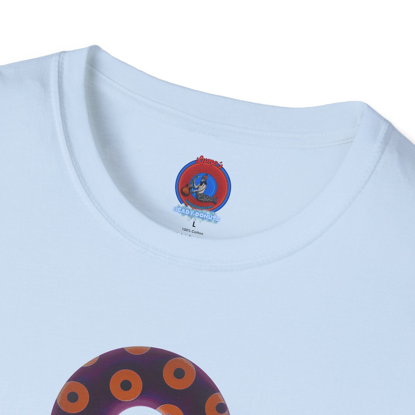 Plain Donuts/Unisex Soft-Style - "Plain Blimpy Paradoxical Donuts" - dark red-purple/orange donuts