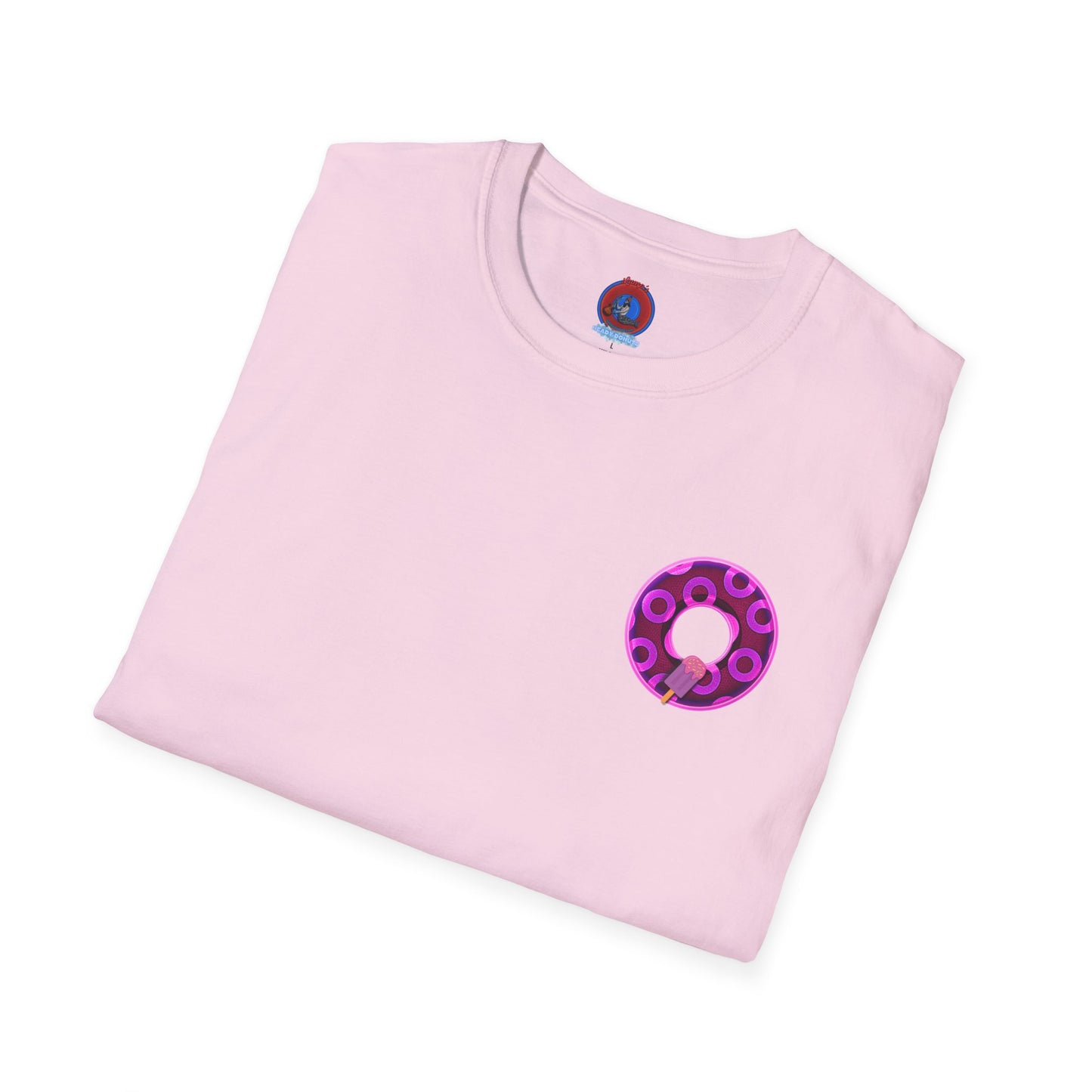 Classic Donut Tee - Unisex Soft-Style - "It's Ice Cream Popsicles - YEMSG Donut" - purple/magenta paradox donut - variant 1