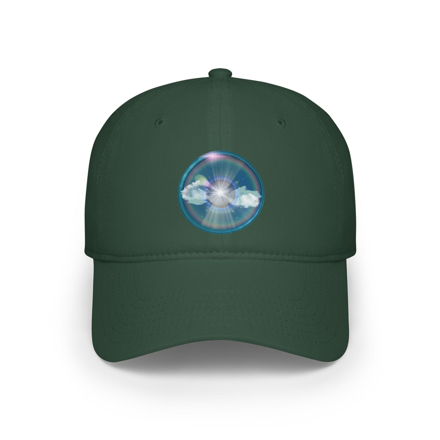 Lumpy Donut Baseball Cap - "The Divided Donut" - variant 1 - sky donut w/ [*charitable donut]