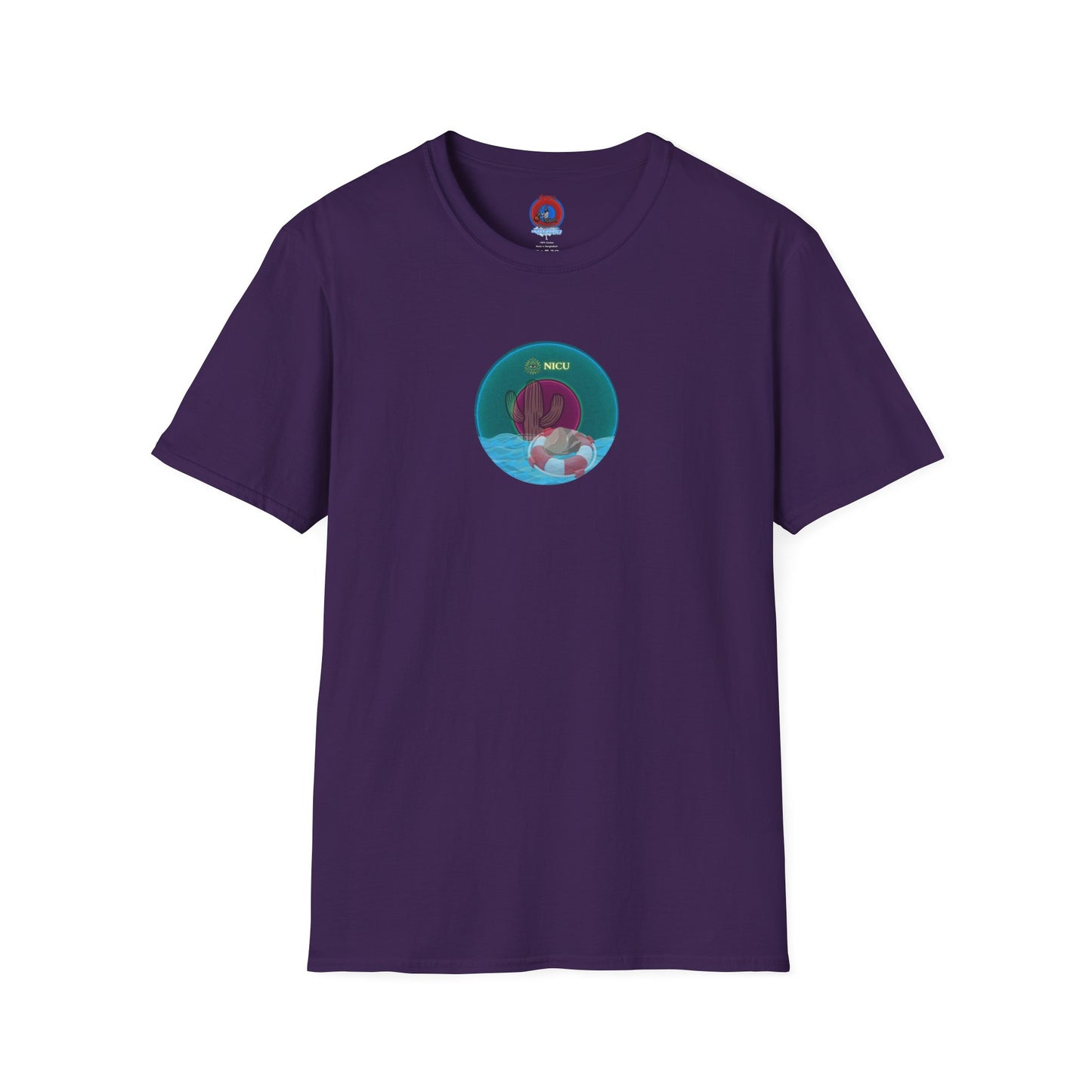 Classic Donut Tee - Unisex Soft-Style - "Masonic Donut of Rites" - series 1.0  - vivid dark teal donut
