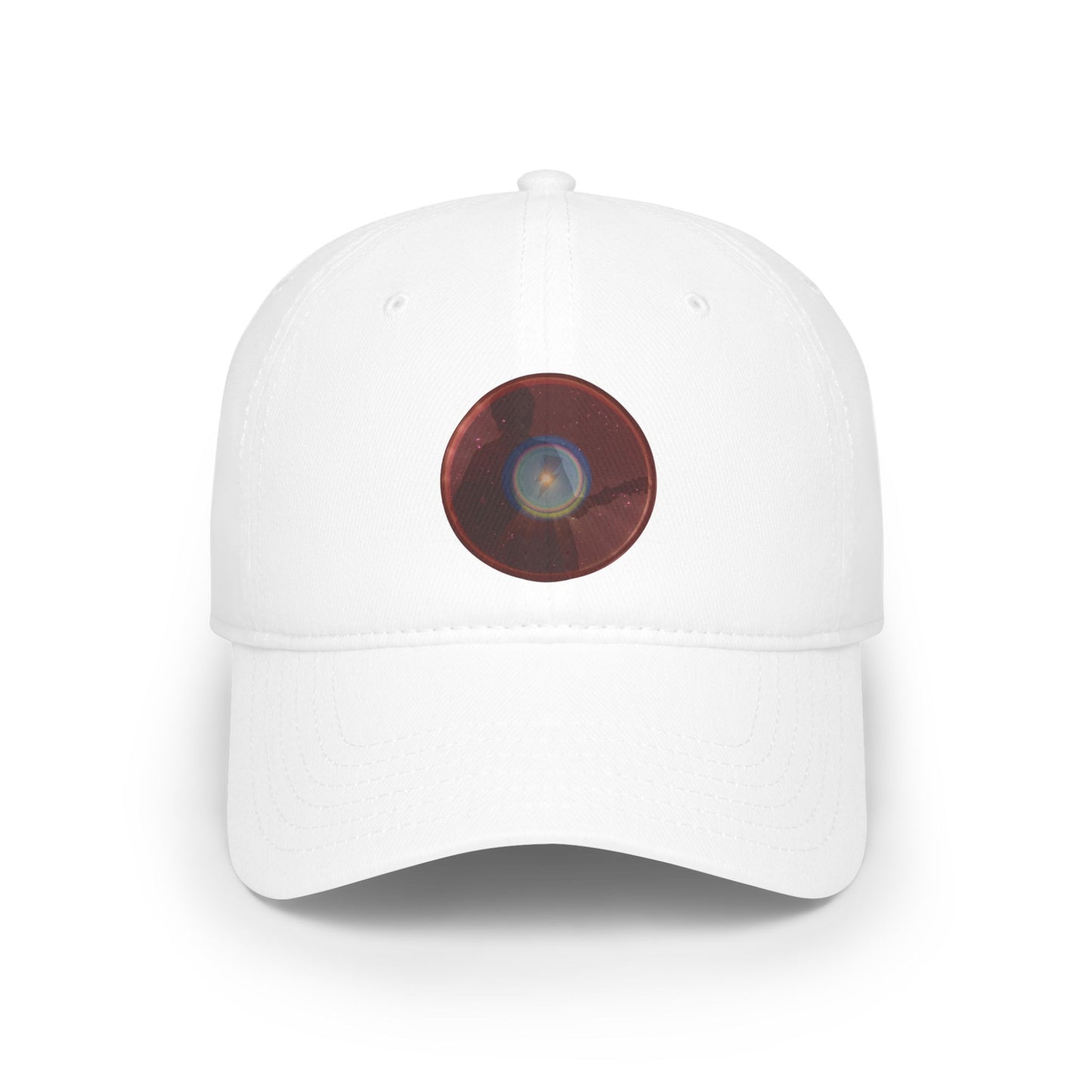 Lumpy Donut Baseball Cap - "The Unofficial Donut Cap of Bowie MD" - vivid dark red donut w/