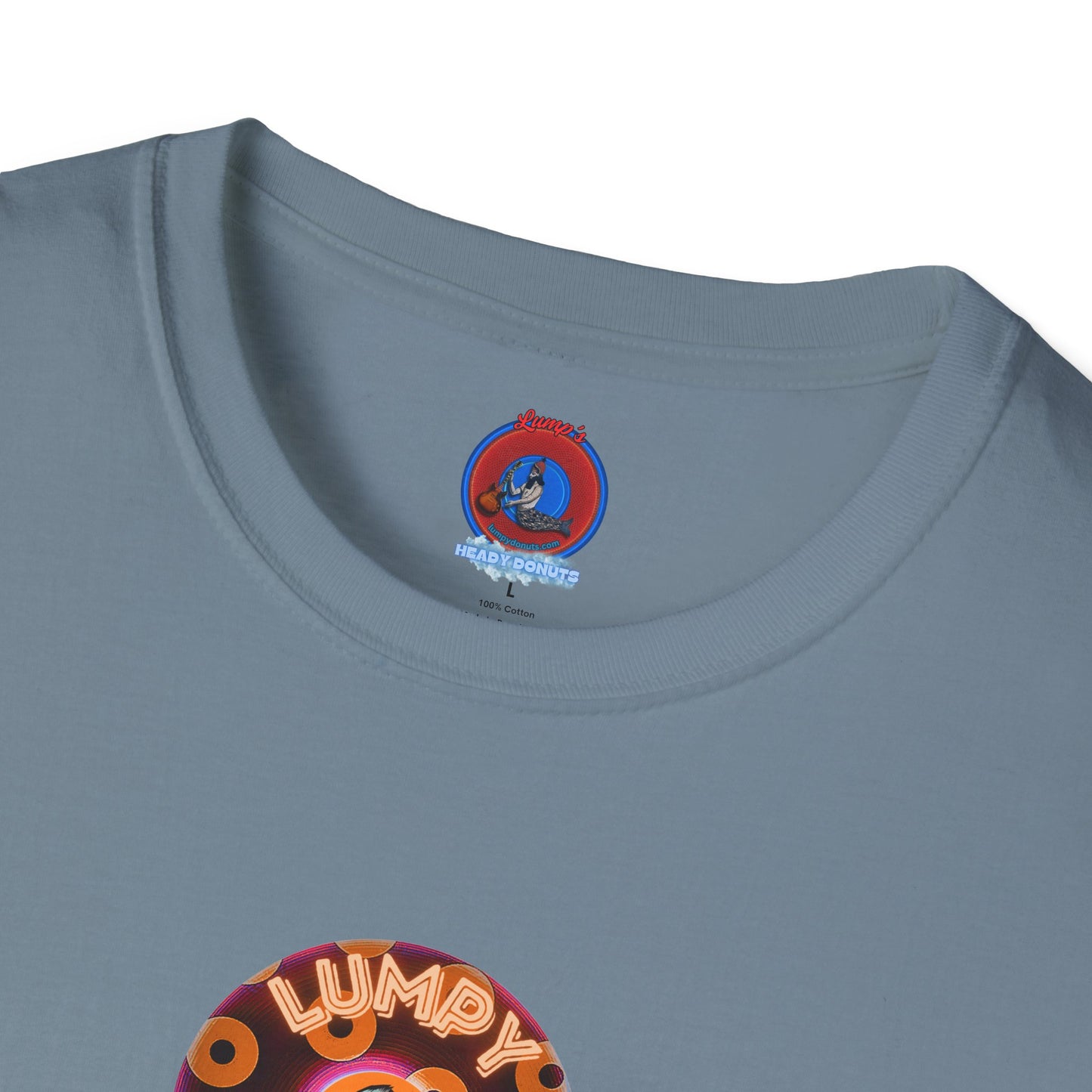 Coffee Traders Tee - Unisex Soft-Style - "Blastoff " - paradoxical donuts - variant 2 - logo front/mothership back