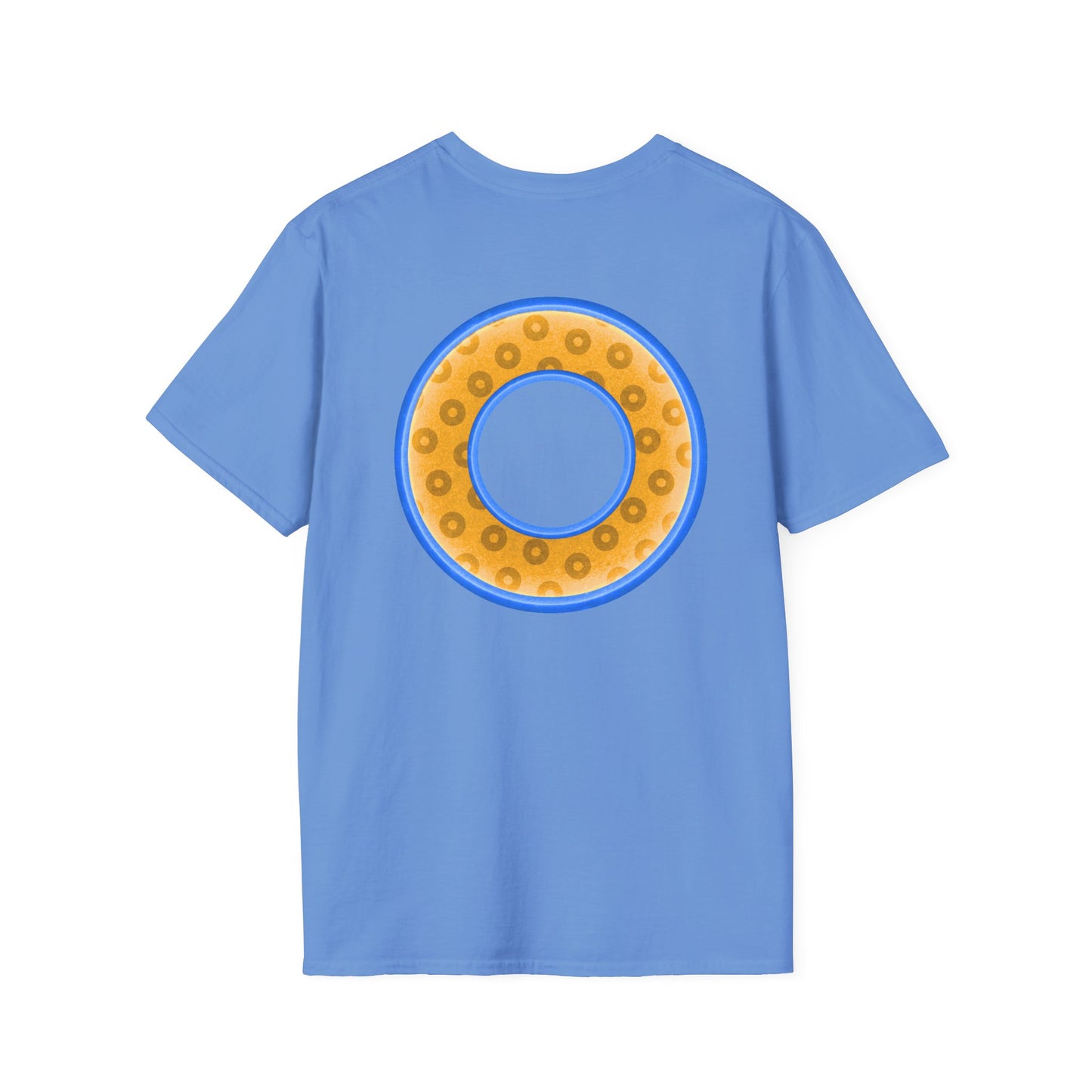 Plain Donuts/Unisex Soft-Style - "Plain Wide Mouthed Paradoxical Donuts" - yellow/light blue donuts