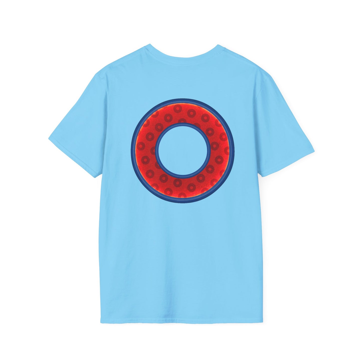 Plain Donuts/Unisex Soft-Style - "Plain Wide Mouthed Paradoxical Donuts" - red/dark blue donuts