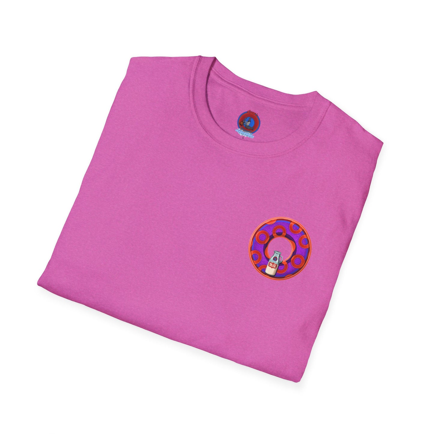 Classic Donut Tee - Unisex Soft-Style - "Wooked Cream - YEMSG Donut " -purple/red rustic paradox donut - variant 6