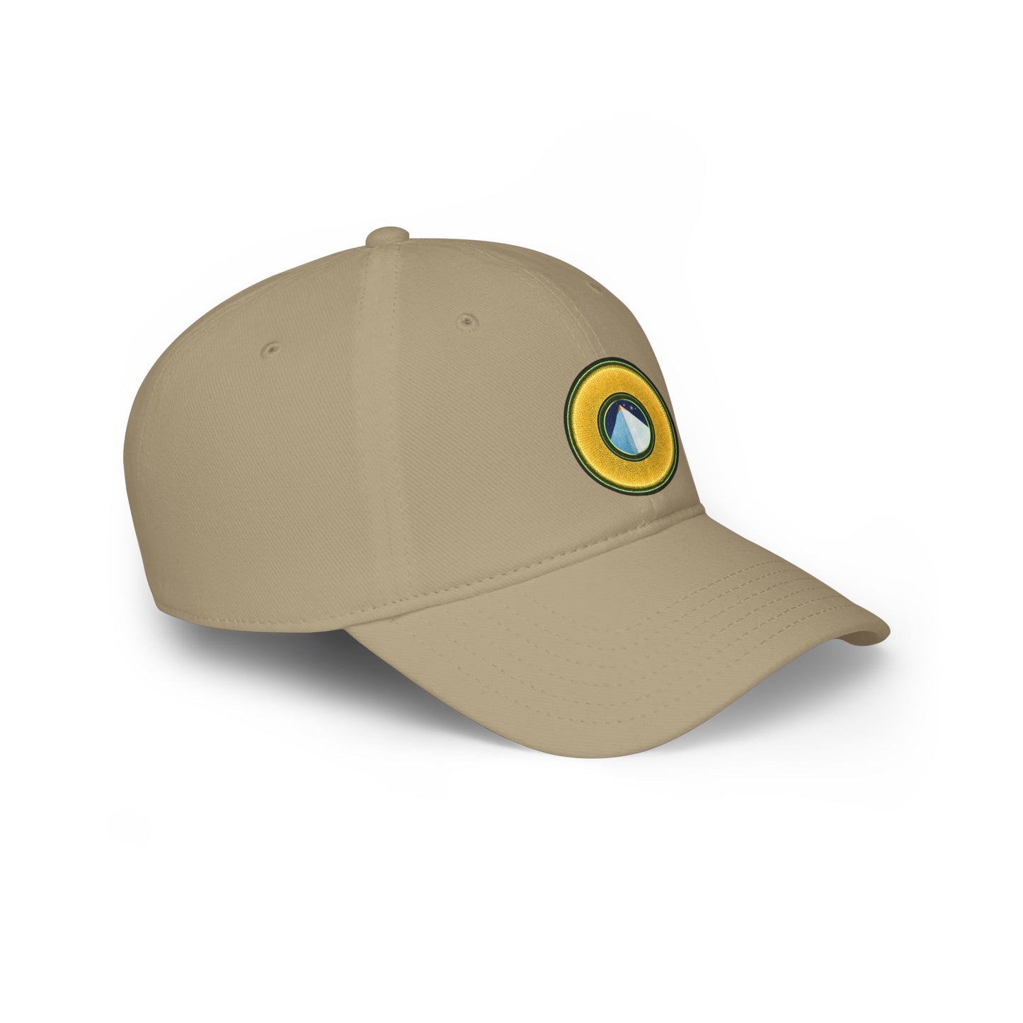 Lumpy Donut Baseball Cap - "Limestone Donut Caps So Large" - variant  3 - rustic golden donut w/