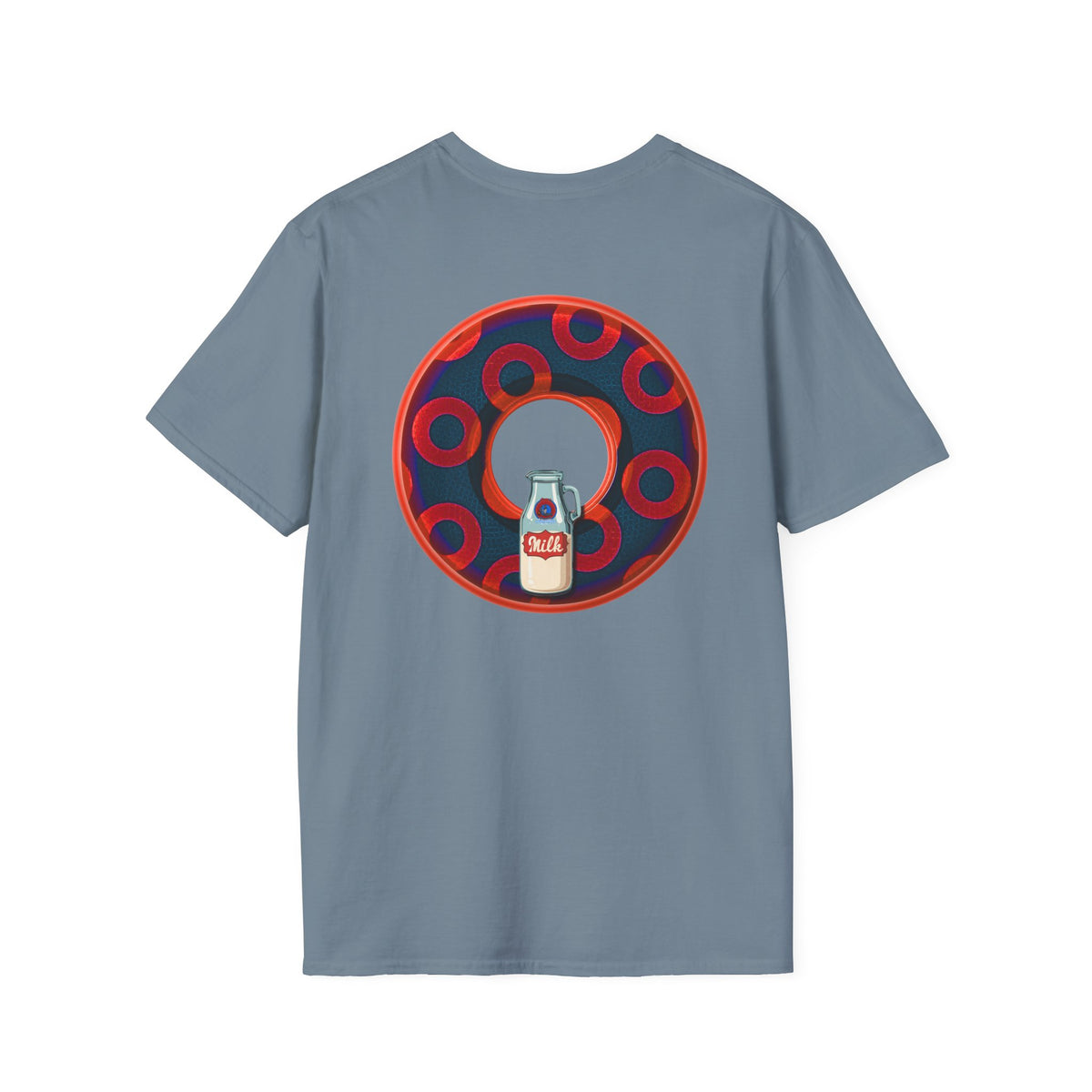 Classic Donut Tee - Unisex Soft-Style - "Wooked Cream - YEMSG Donut " -purple/red rustic paradox donut - variant 3