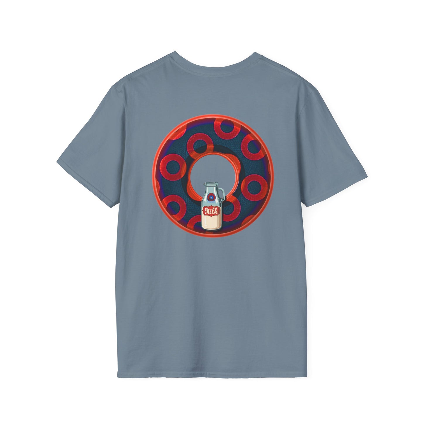 Classic Donut Tee - Unisex Soft-Style - "Wooked Cream - YEMSG Donut " -purple/red rustic paradox donut - variant 3