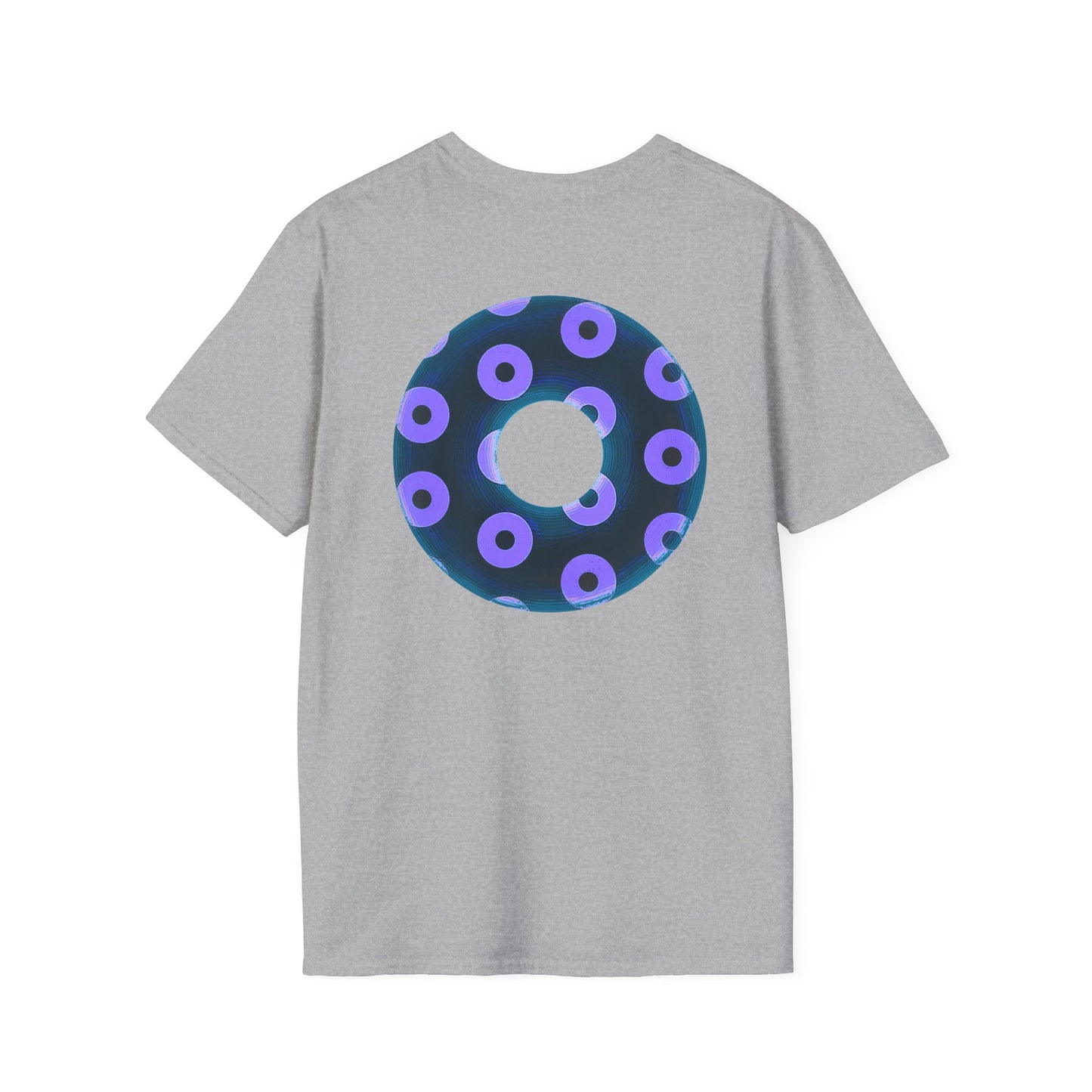 Plain Donuts/Unisex Soft-Style - "Plain Blimpy Paradoxical Donuts" - dark blue/bright purple donuts