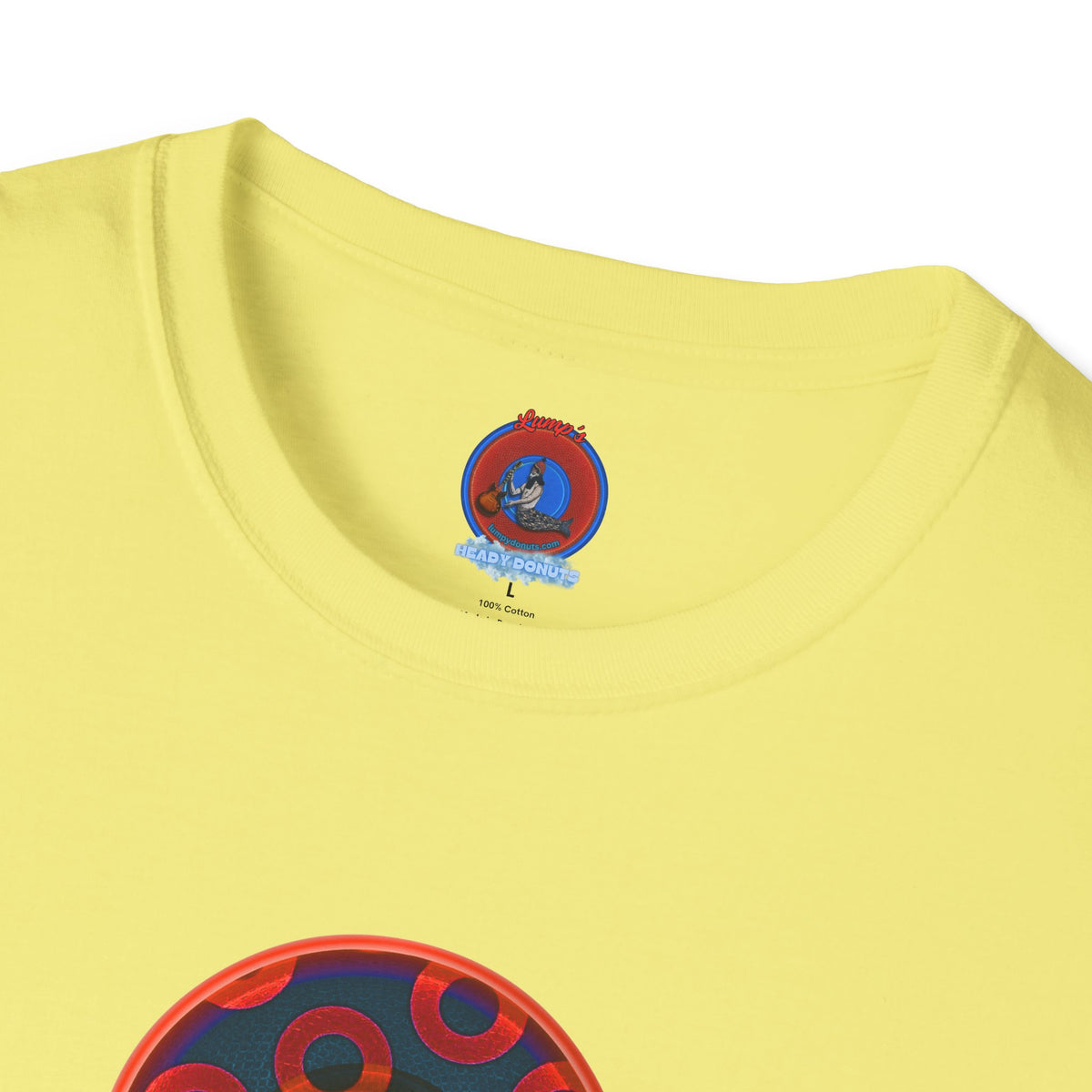 Classic Donut Tee - Unisex Soft-Style - "Wooked Cream - YEMSG Donut " -purple/red rustic paradox donut - variant 3