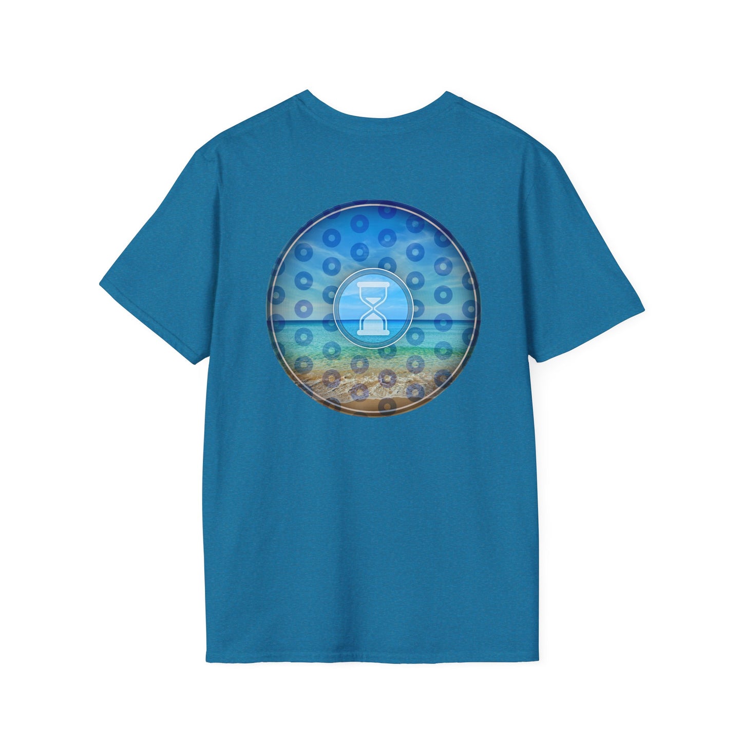 Classic Donut Tee - Unisex Soft-Style - "Still Loading Sand" - vivid blue paradoxical pic donut - variant 2