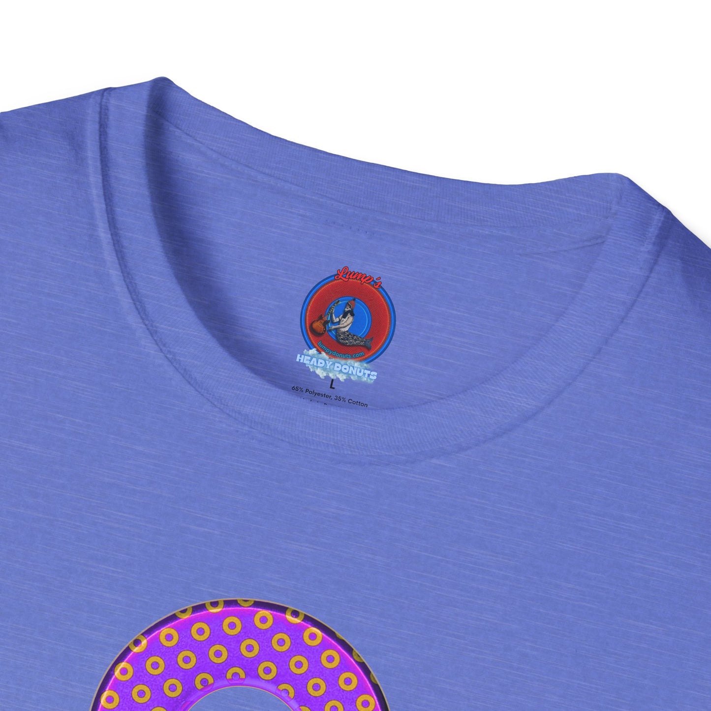 Plain Donuts/Unisex Soft-Style - "Plain Electric Paradoxical Donuts" - bright purple/magenta donuts