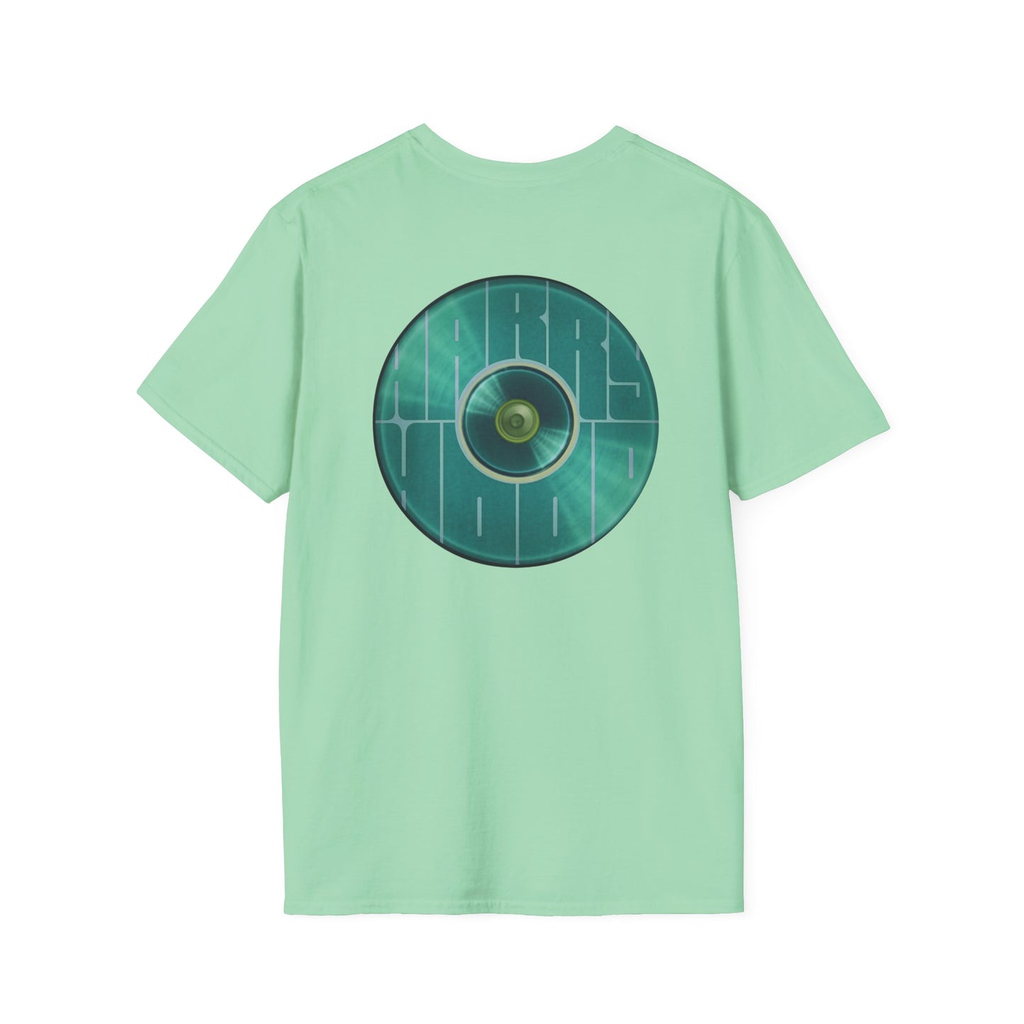 Classic Donut Tee - Unisex Soft-Style - "Harry's Hoodlum Donut" - series 1.0  - variant 3 - green donut(s)