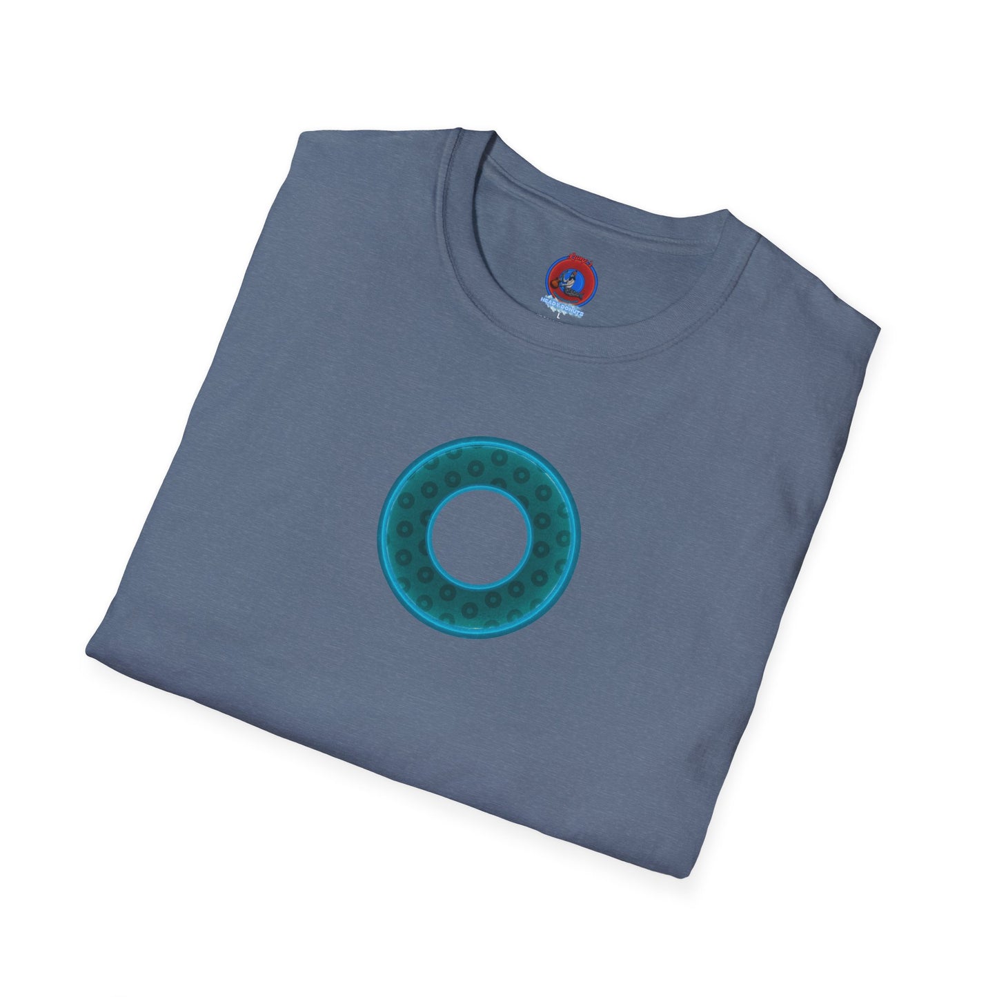 Plain Donuts/Unisex Soft-Style - "Plain Wide Mouthed Paradoxical Donuts" - dark teal/dark teal donuts
