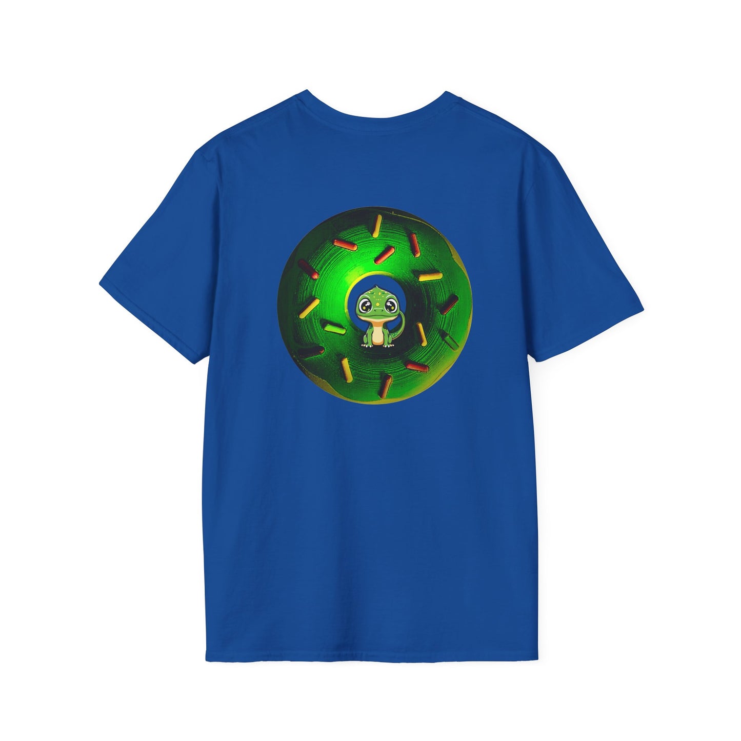 Classic Donut Tee - Unisex Soft-Style - "Baby Rutherford" - green donut - series 1.0