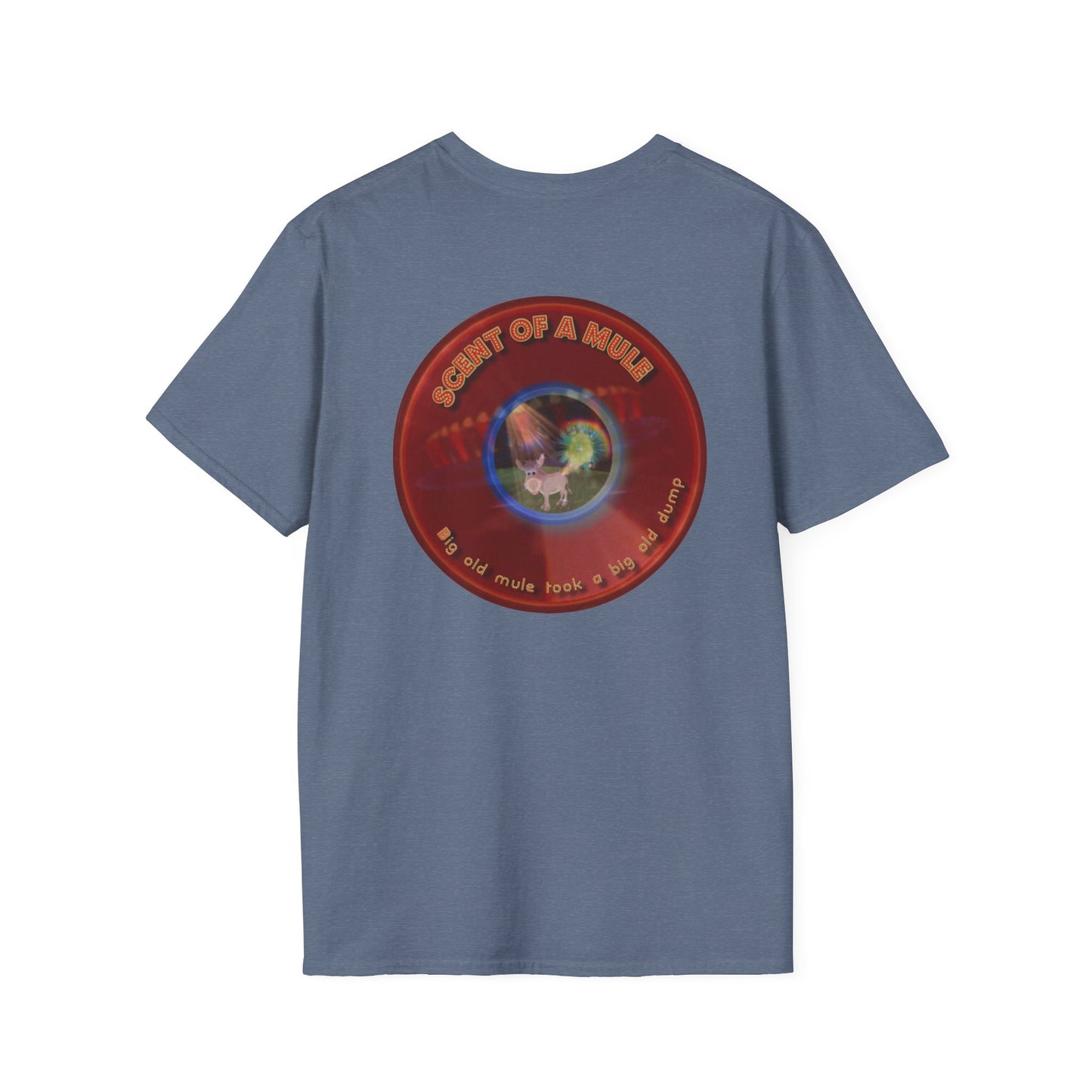 Classic Donut Tee - Unisex Soft-Style - "Mule Feed Donuts" - series 1.0 - variant 2 - red donut