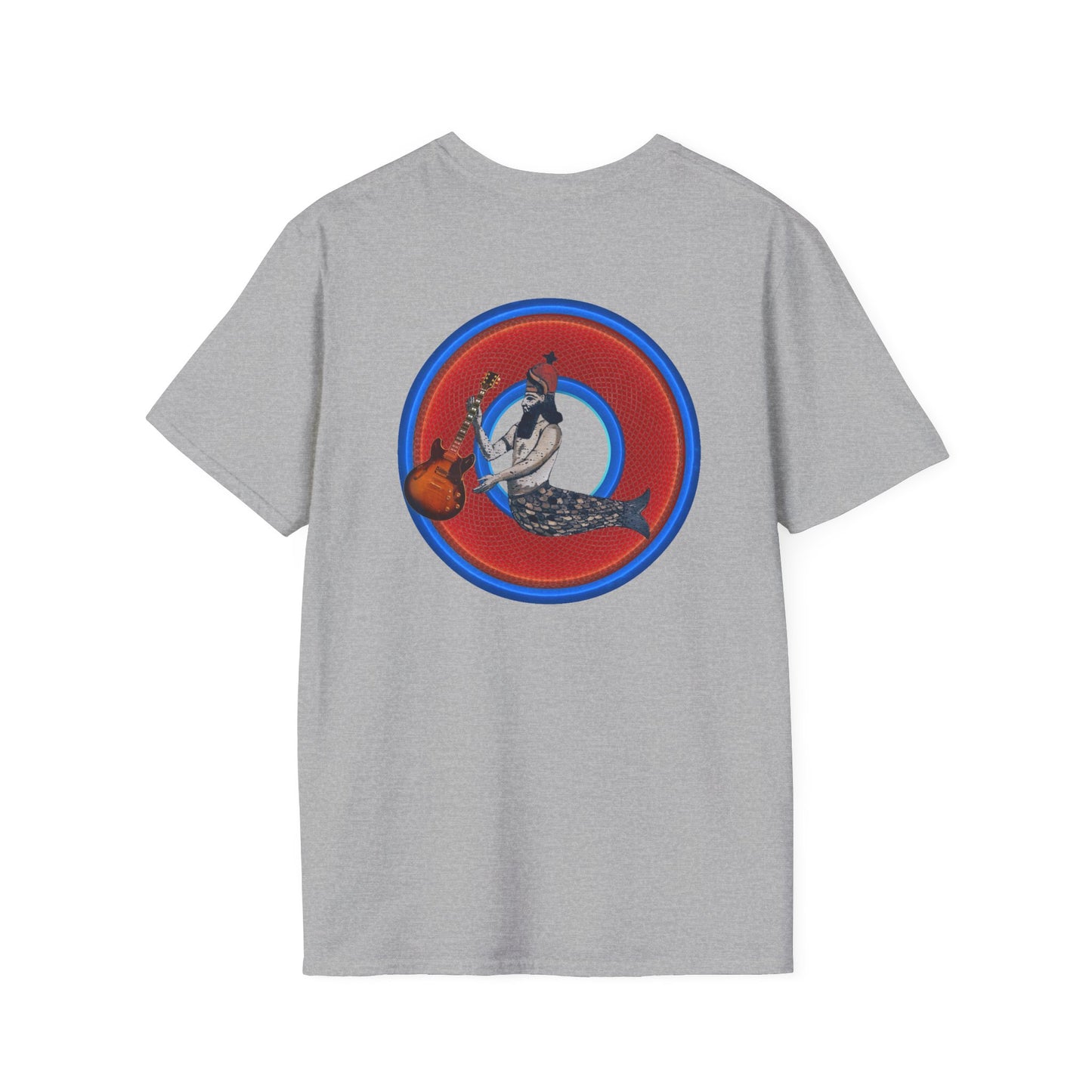 Classic Donut Tee - Unisex Soft-Style - "Doggone Dagon Donut - the Original Fish Head" - series 1.0  - red/blue donut