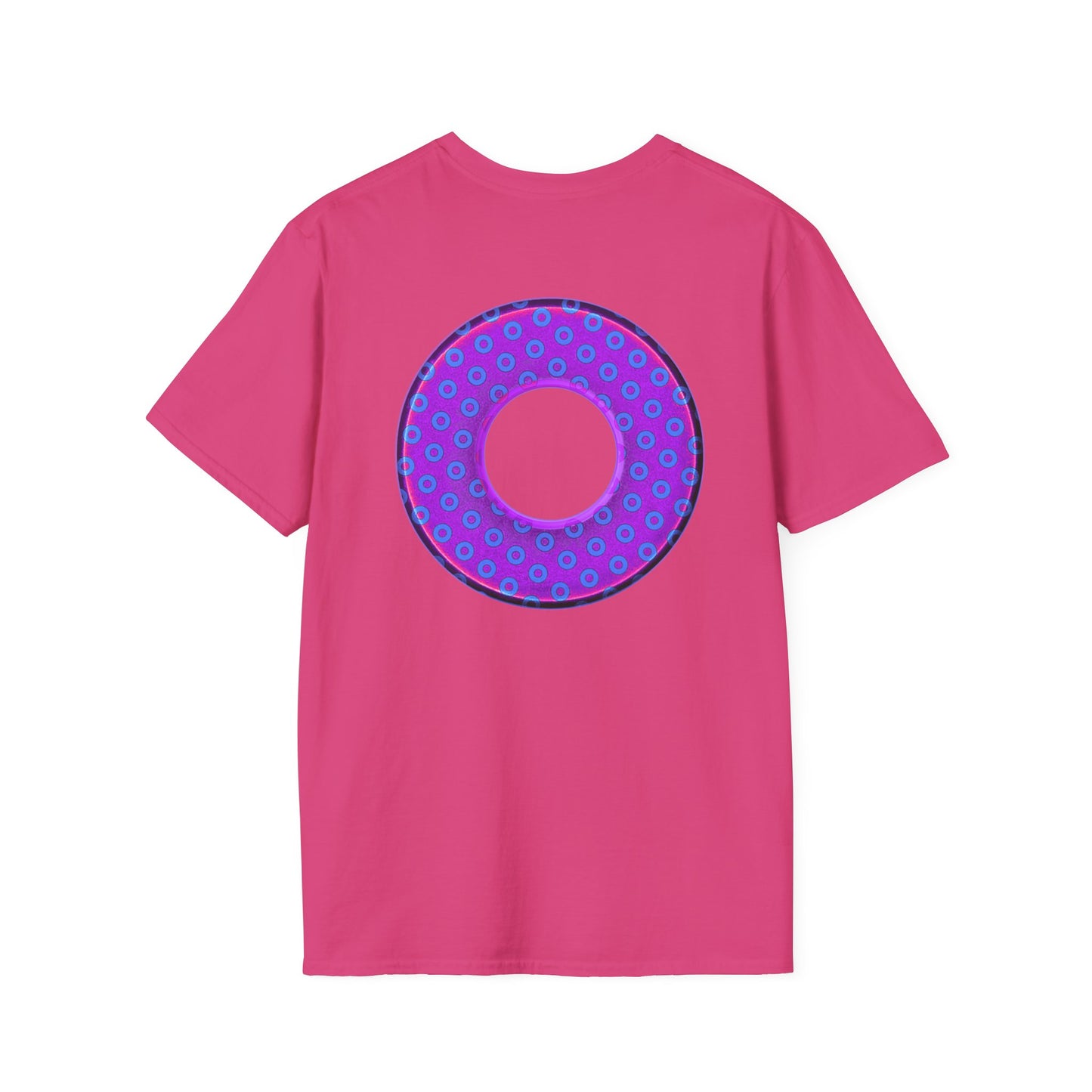Plain Donuts/Unisex Soft-Style - "Plain Electric Paradoxical Donuts" - bright purple/blue donuts