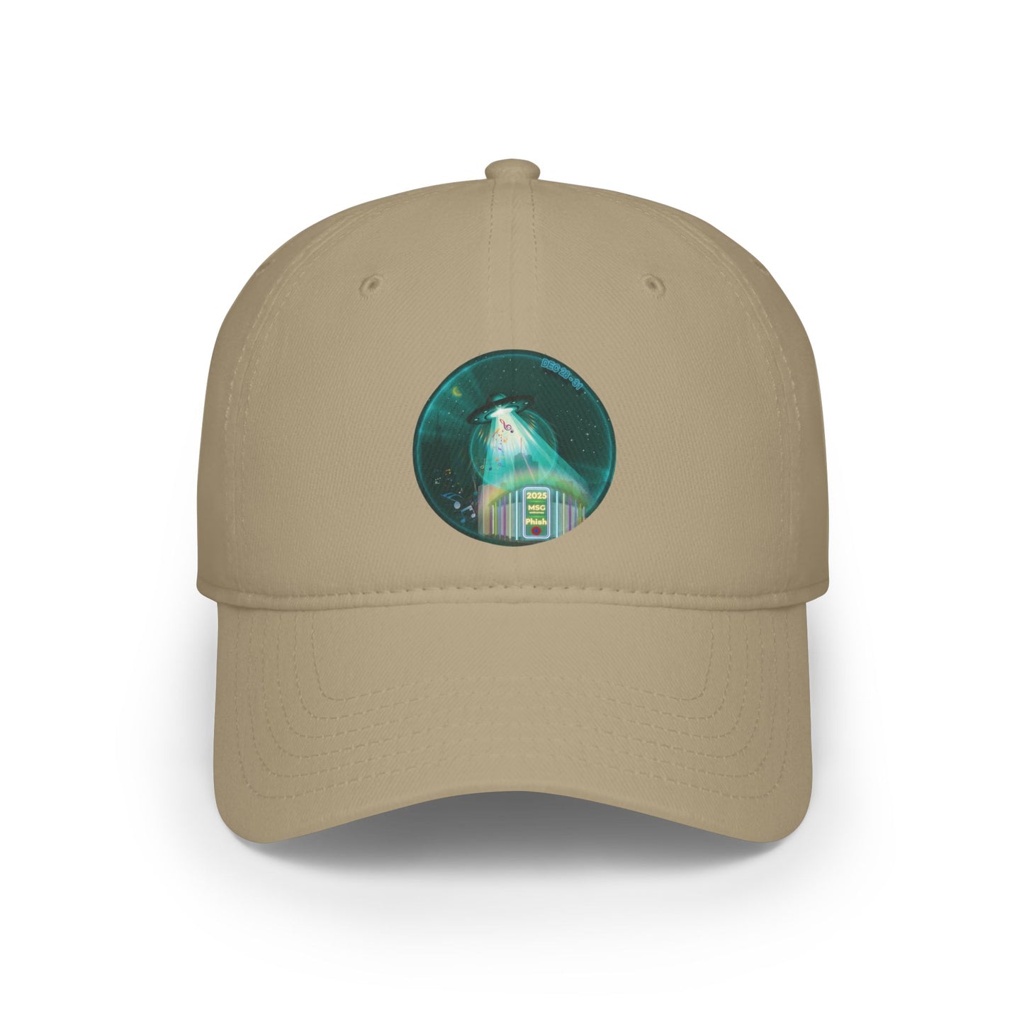 Lumpy Donut Baseball Cap - "Secret Ingredient in the Cap? MSG" - vivid teal donut w/
