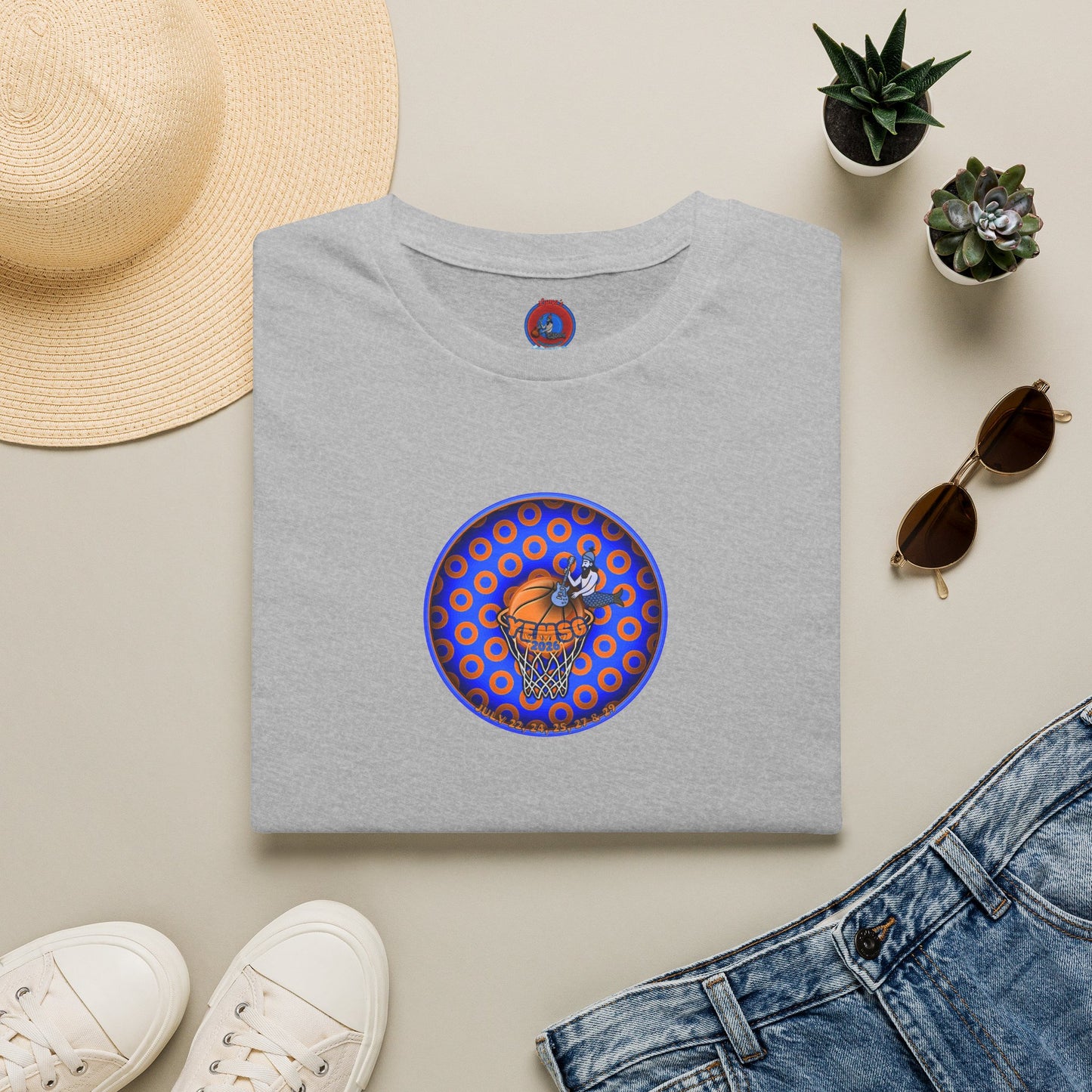 Classic Donut Tee - Unisex Soft-Style - "Diedrich Knickerbocker's Donut" - blue/orange caviar paradox donut - variant 2
