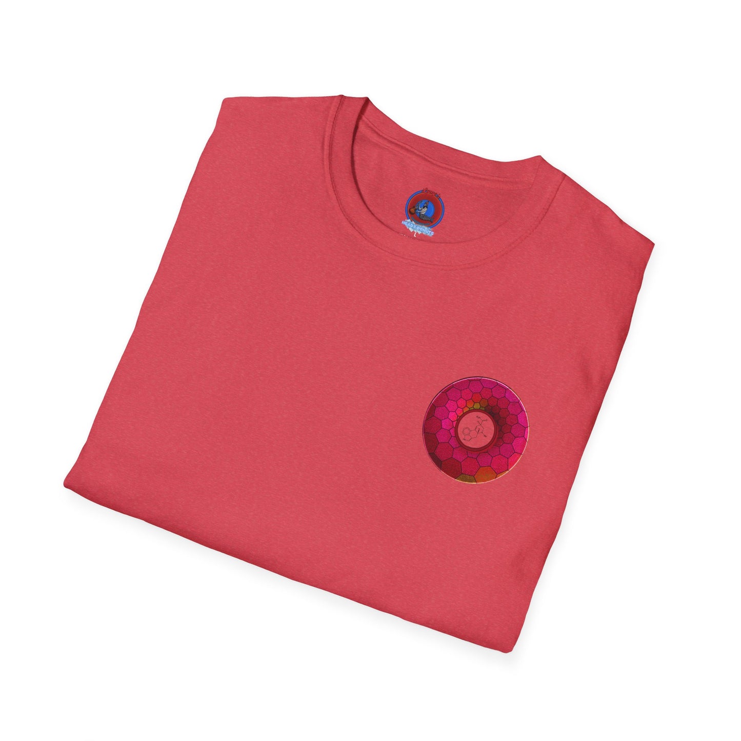 Classic Donut Tee - Unisex Soft-Style - "Dr. Albert Hofmann's Favorite Donut" - series 1.0  - variant 2 - magenta hexadonut