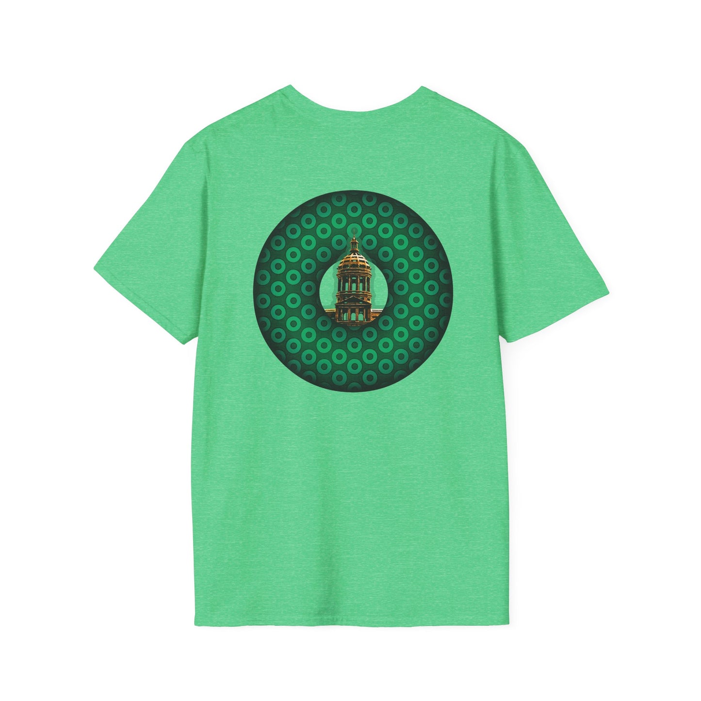 Classic Donut Tee - "Save Mondegreen City Hall Clock Tower" - paradox donut - series 1.0 - variant 2 - green donut