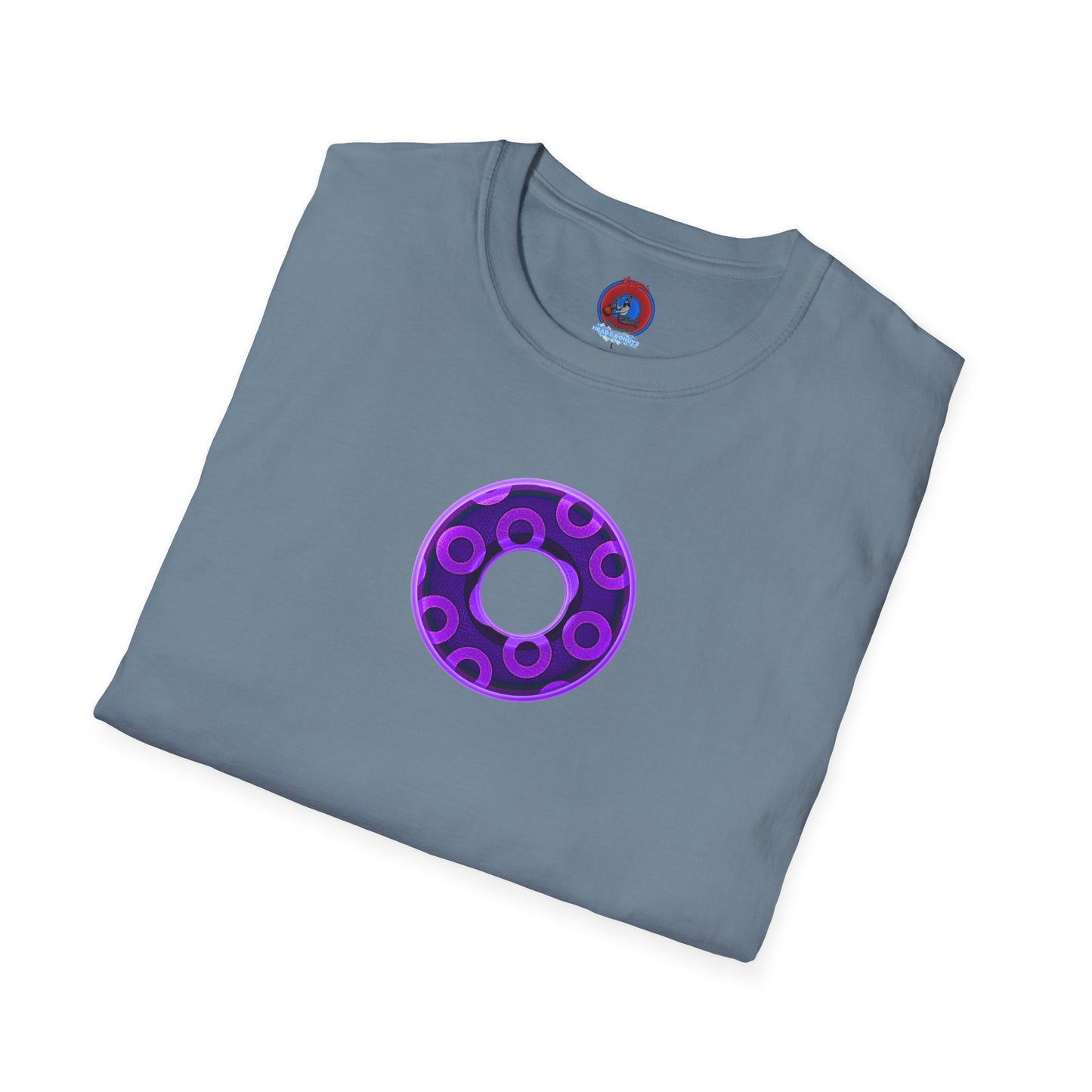 Plain Donuts/Unisex Soft-Style - "Plain Rustic Paradoxical Donuts" - light purple/dark purple donuts
